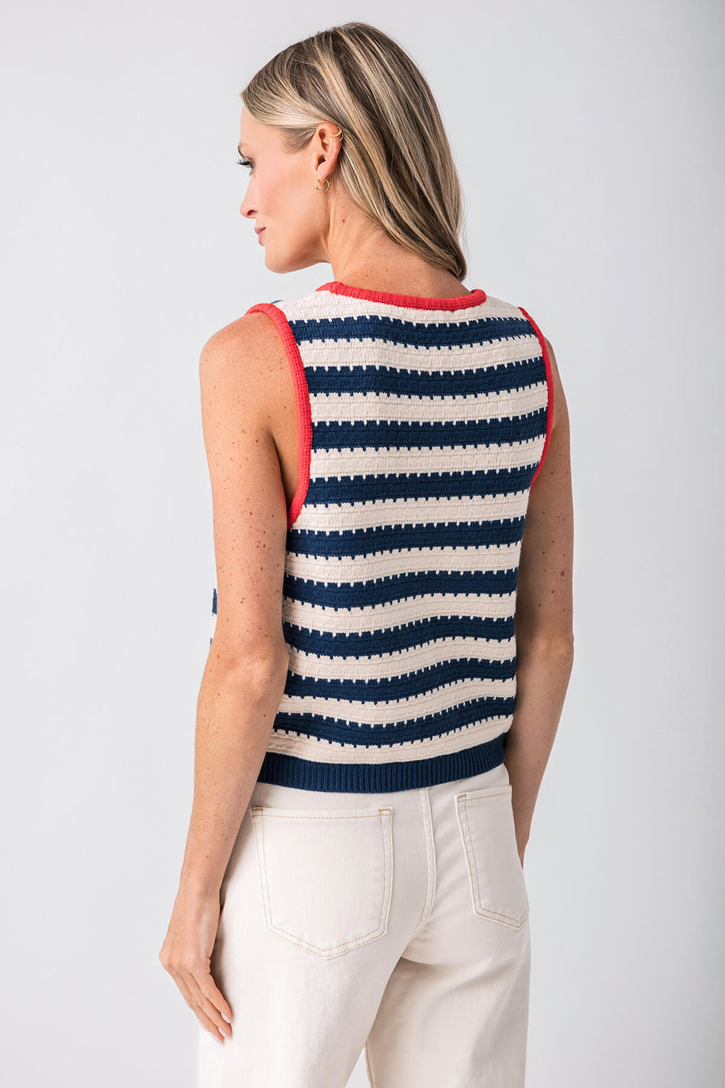 THML Mae Crochet Tie Vest