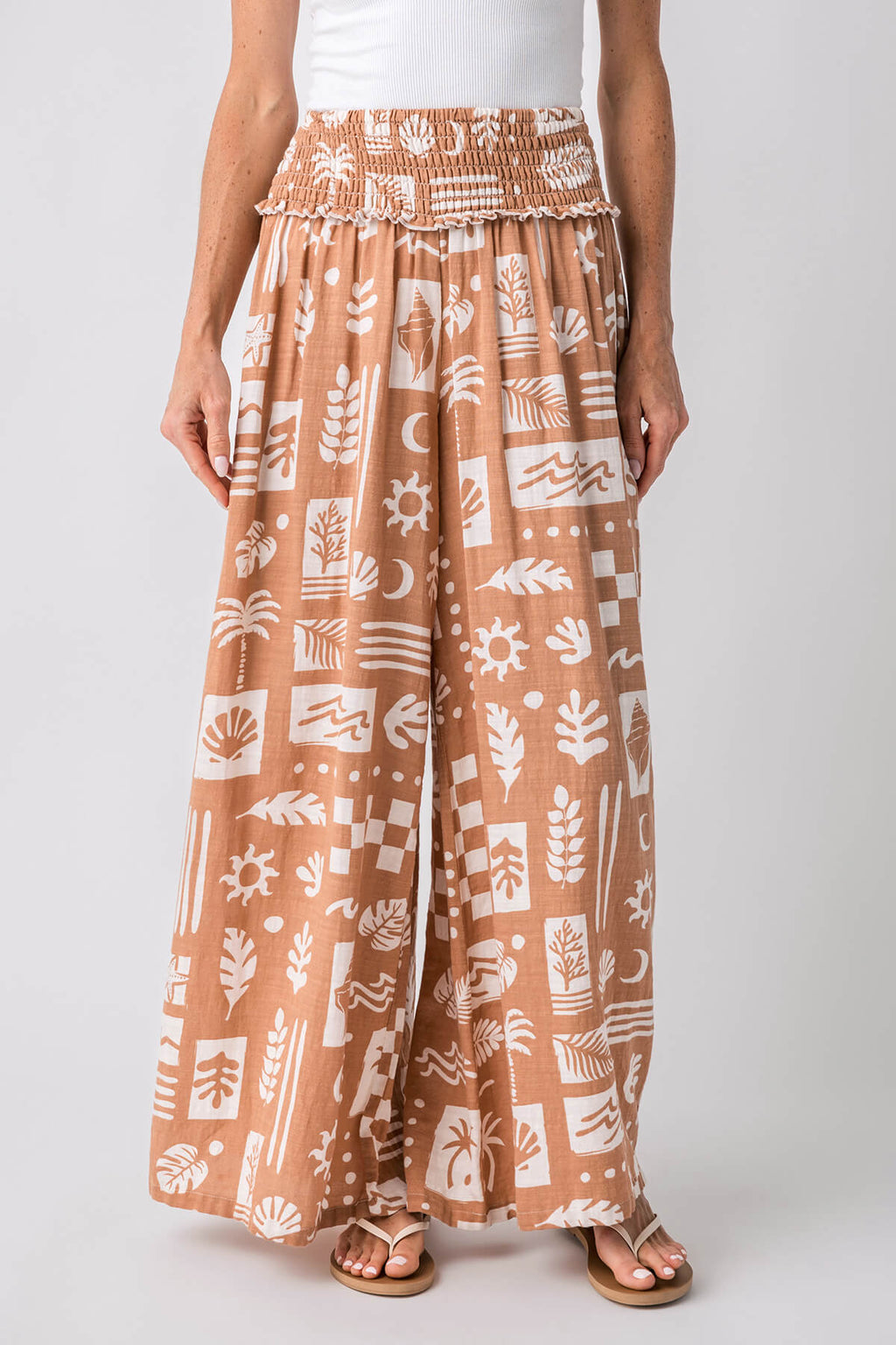 Ocean Drive Ocean Paradise Printed Cotton Blend Pant