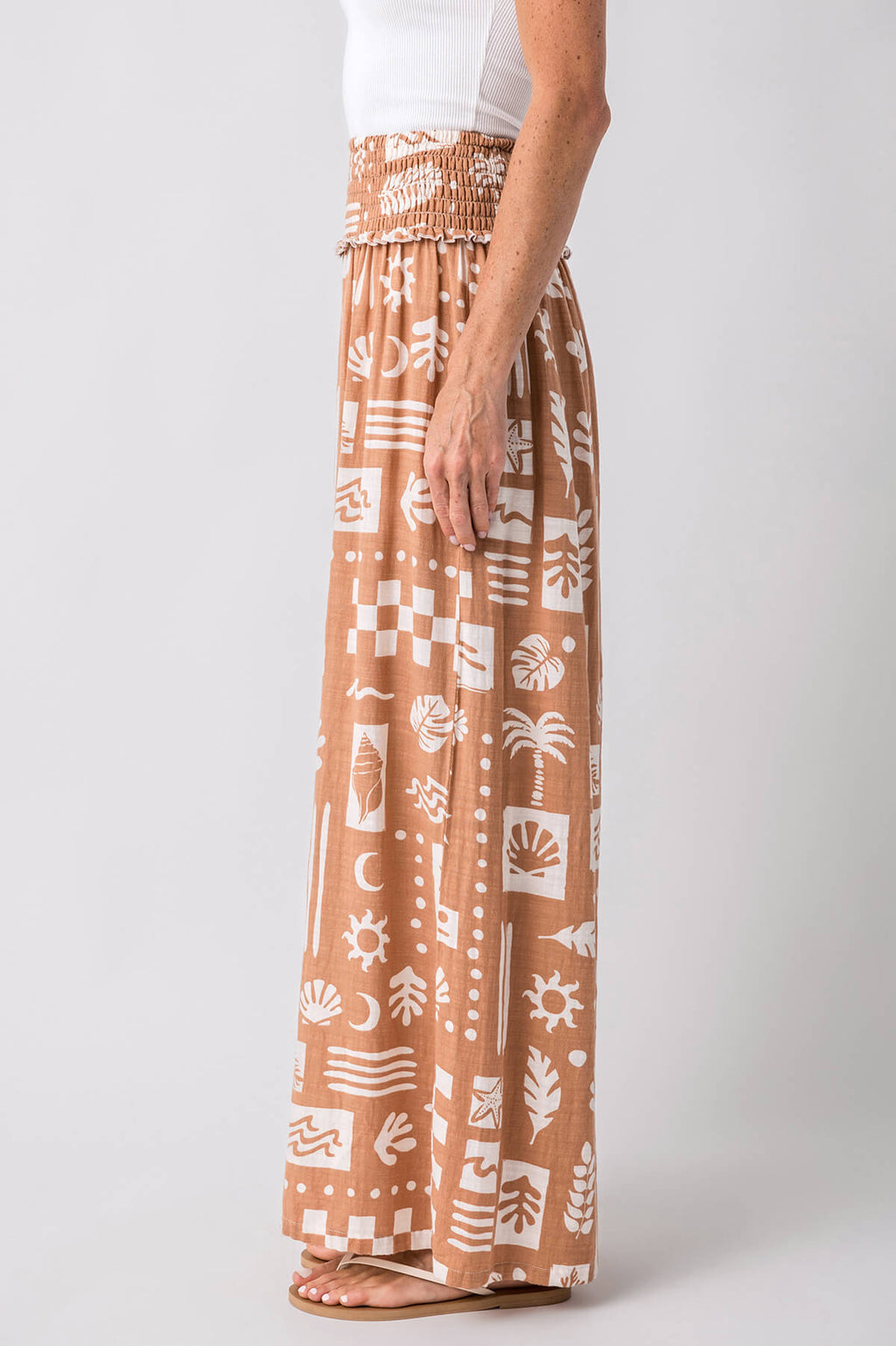 Ocean Drive Ocean Paradise Printed Cotton Blend Pant