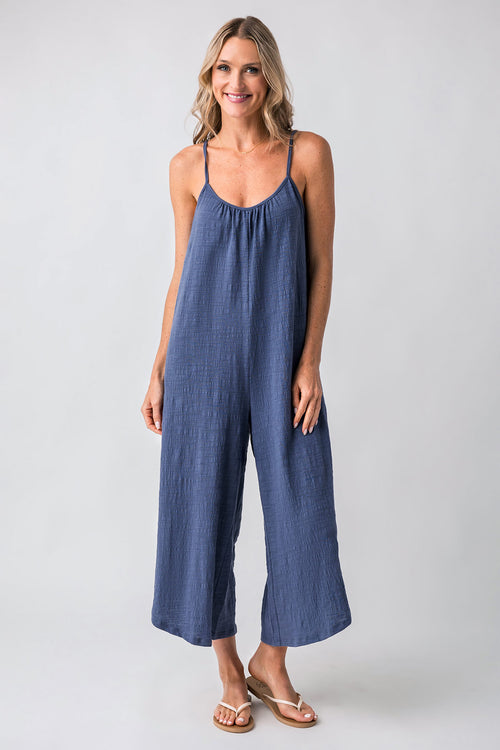 Z Supply Textured Flared Jumpsuit