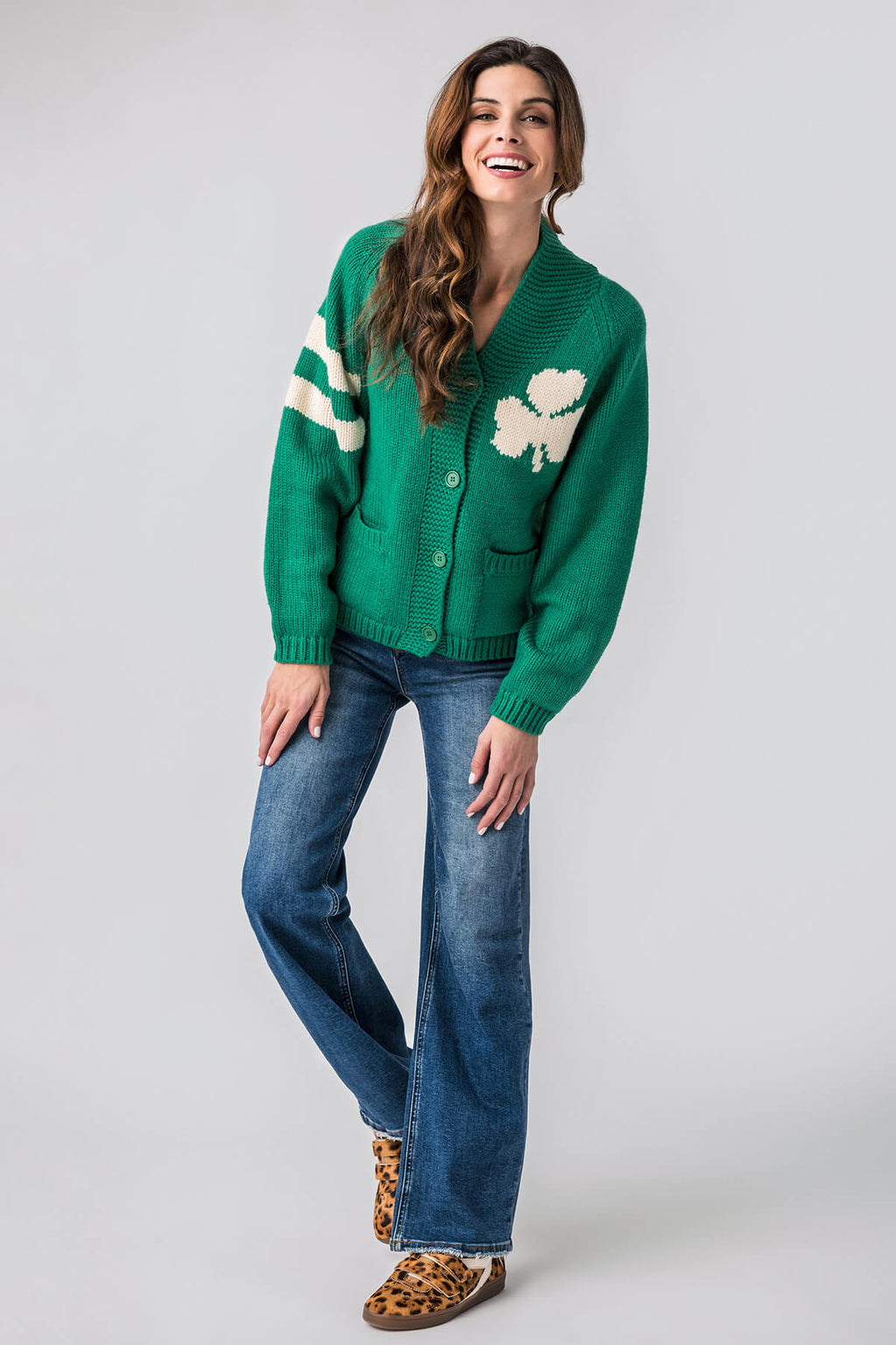 Pink Pineapple Irish Cardigan