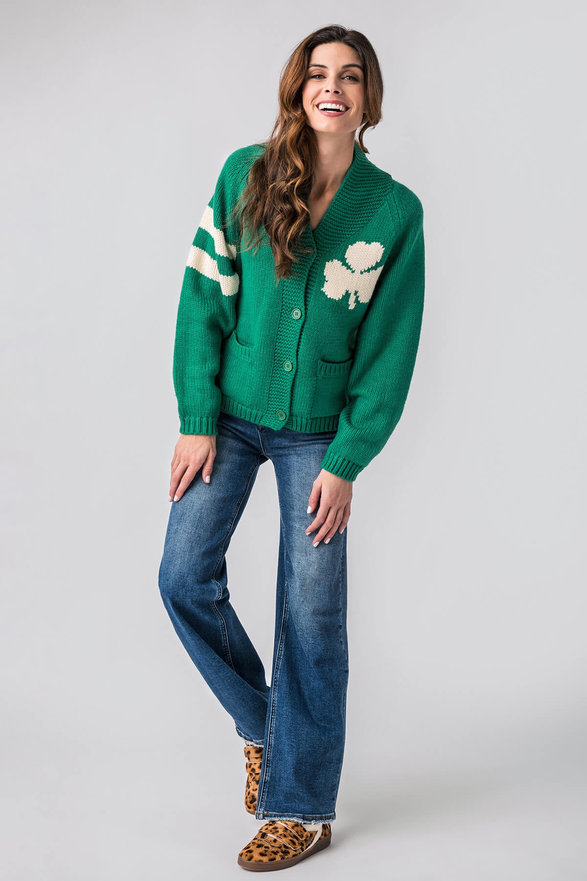 Pink Pineapple Irish Cardigan