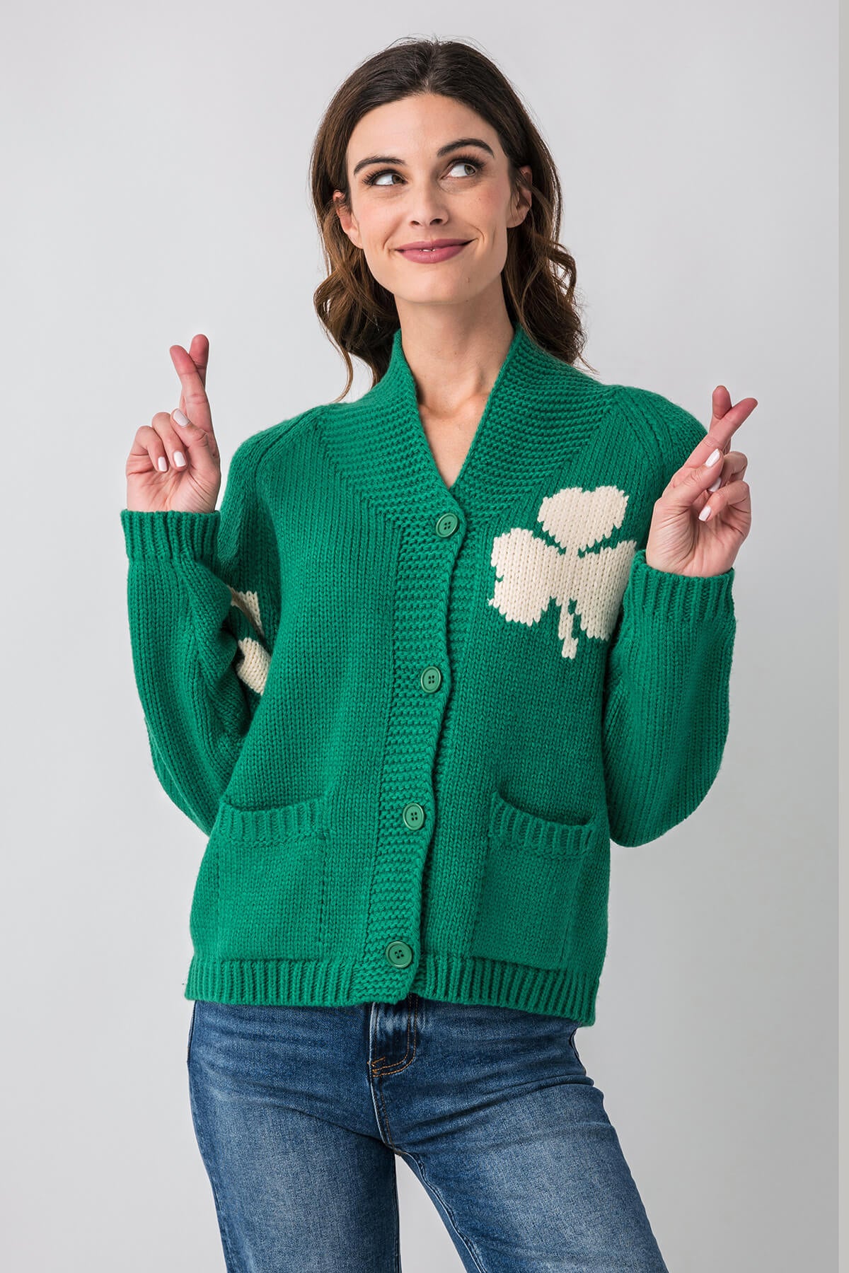 Pink Pineapple Irish Cardigan