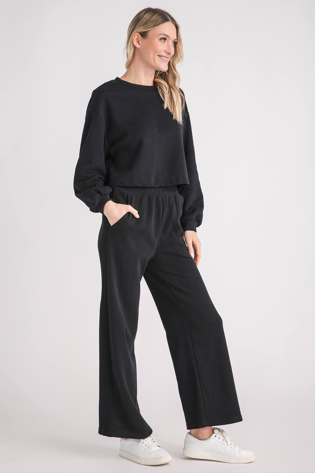 Listicle Knit Sweat Top and Pants Athleisure Lounge Set