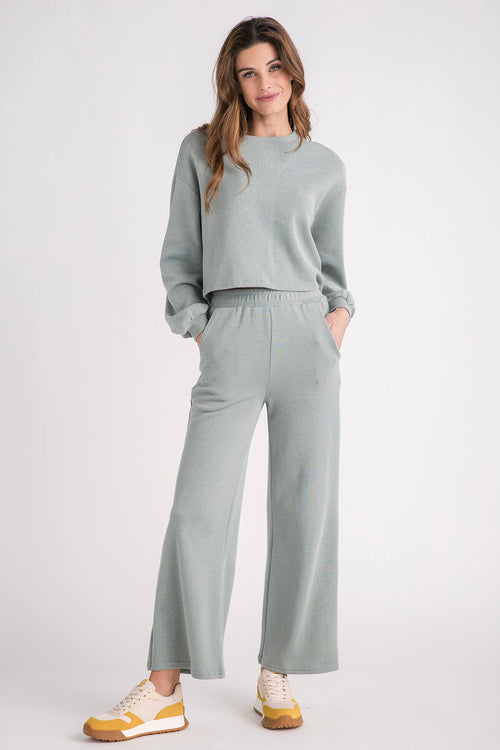 Listicle Knit Sweat Top and Pants Athleisure Lounge Set