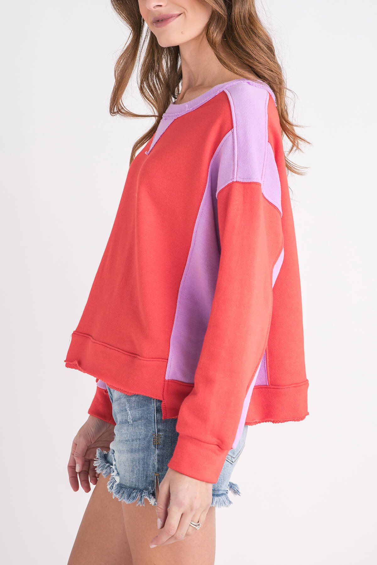 Bucketlist Contrast Color-Block Sweatshirt