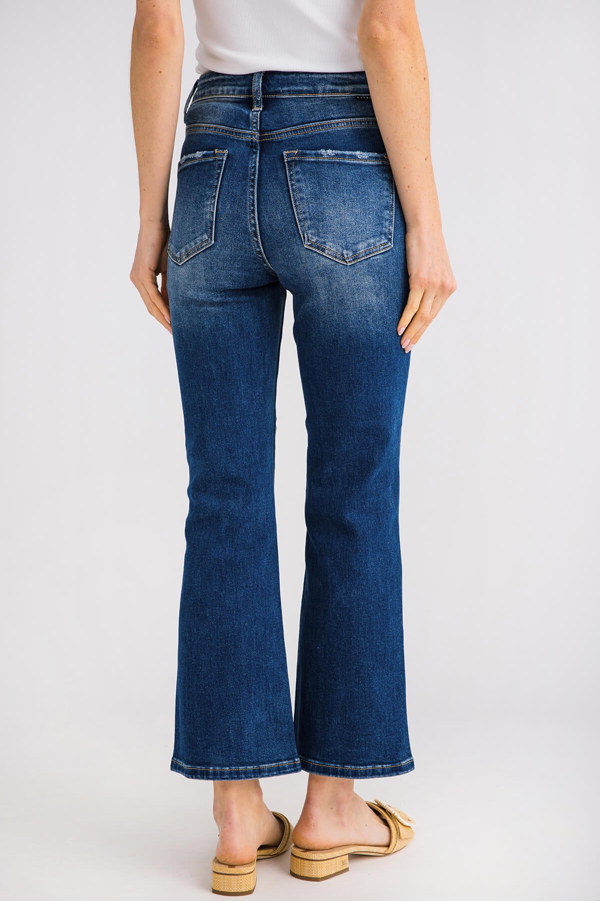 Risen Emily High Rise Ankle Bootcut Jeans