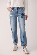 Risen Celeste High Rise Star Shadow Boyfriend Jeans