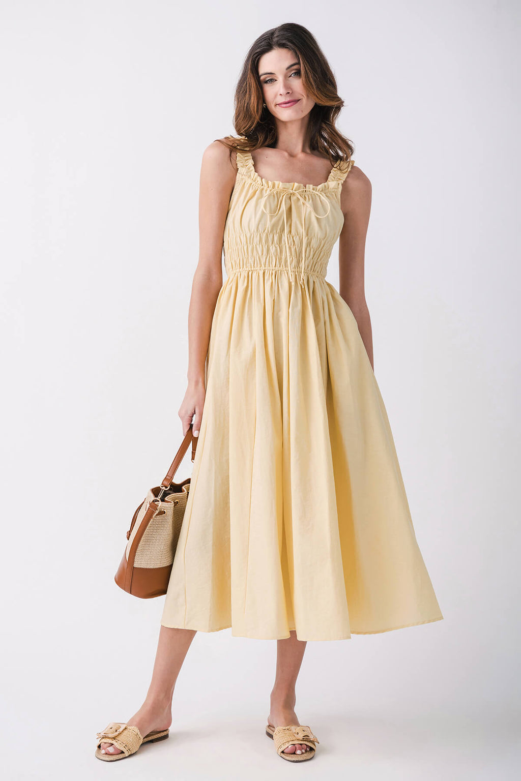 By Together Libra Smocked Waist Maxi Dress