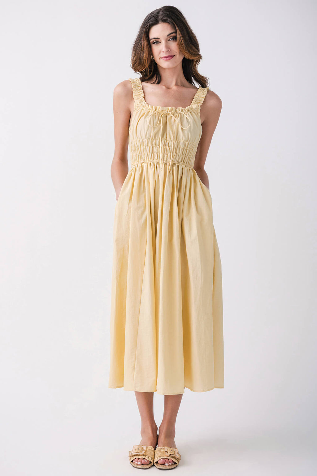 By Together Libra Smocked Waist Maxi Dress