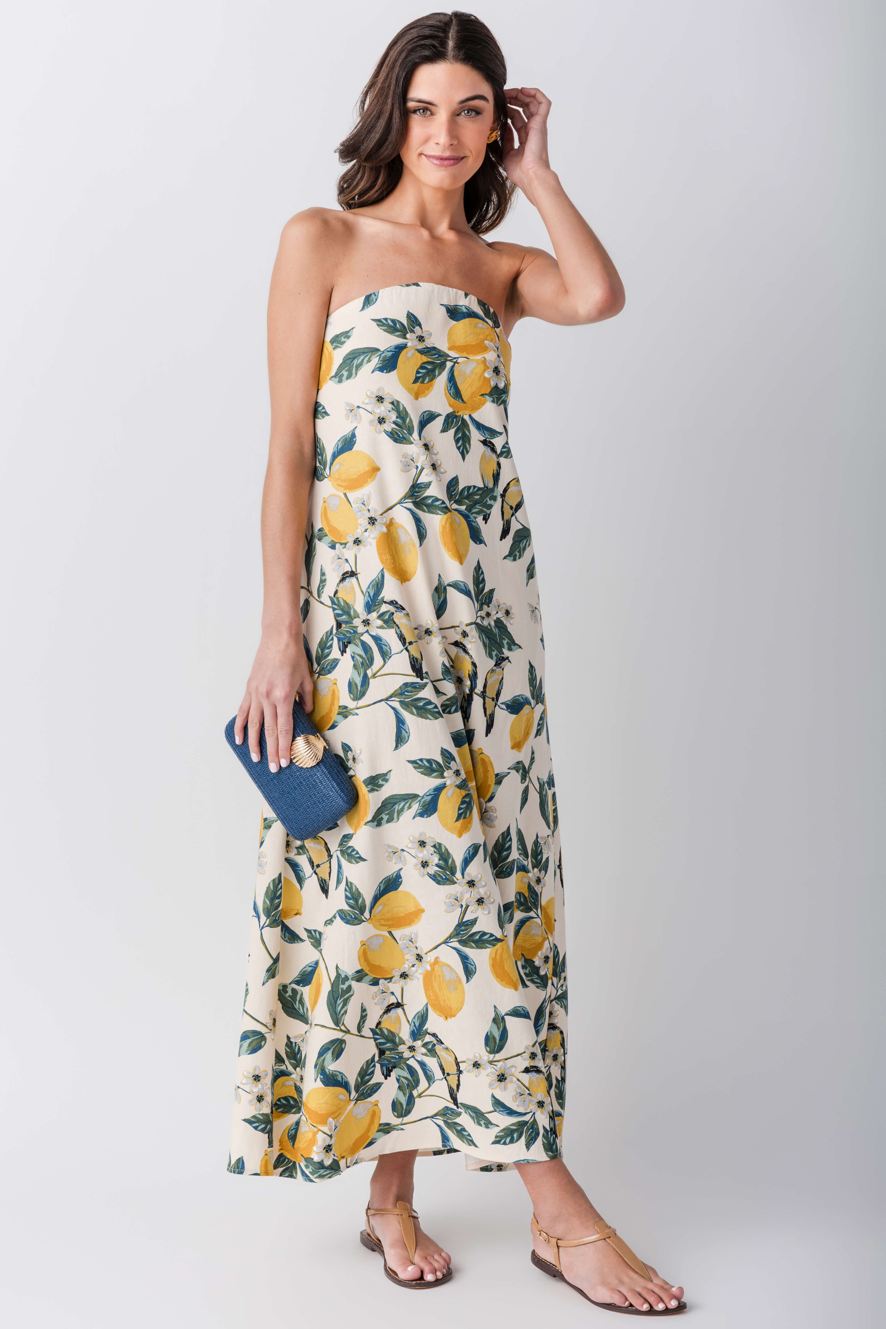 Dress Forum Vintage Lemonade Strapless Maxi Dress