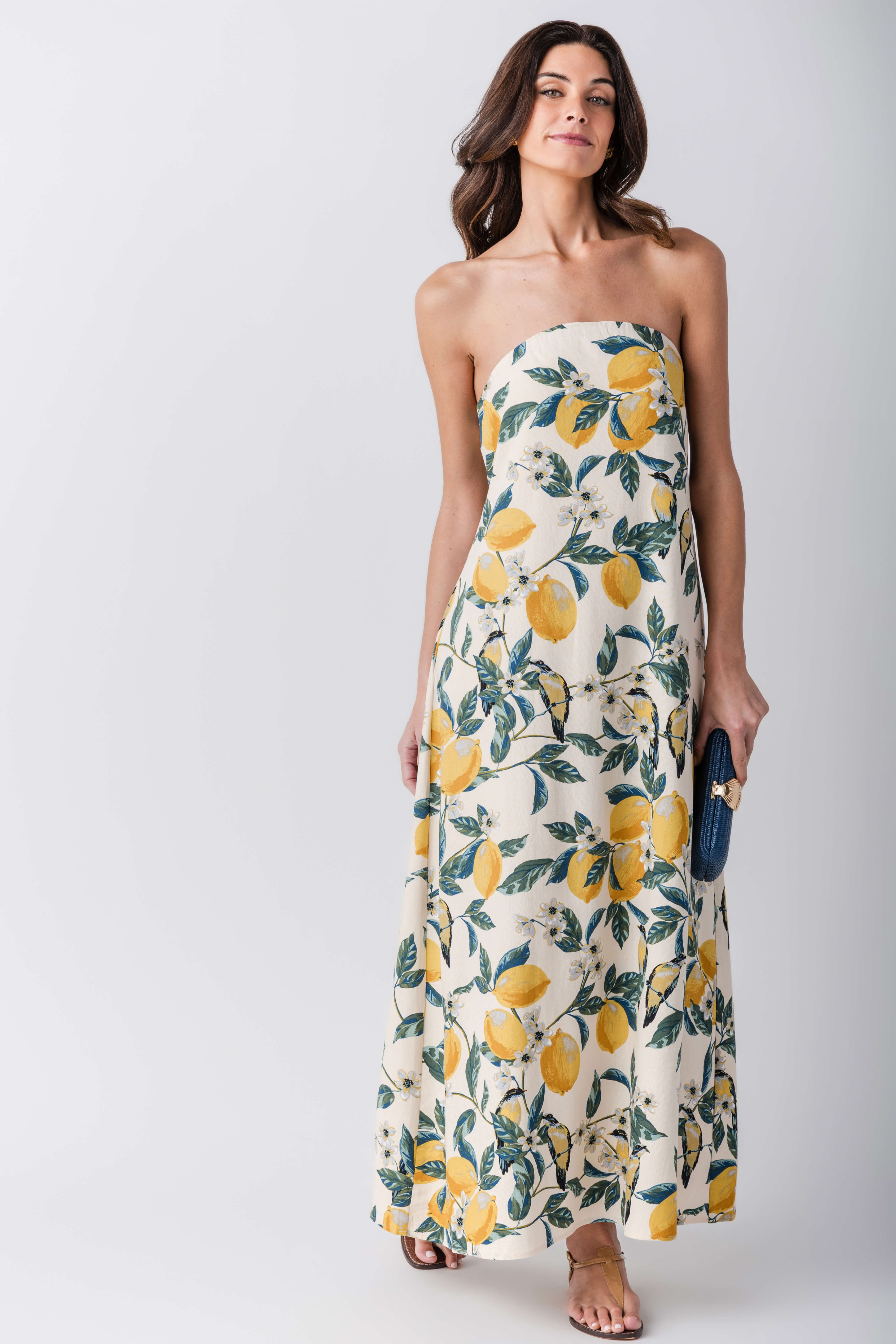 Dress Forum Vintage Lemonade Strapless Maxi Dress
