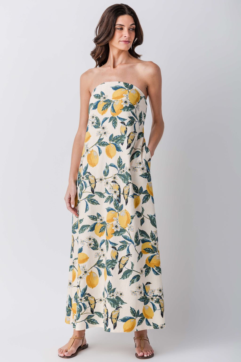 Dress Forum Vintage Lemonade Strapless Maxi Dress