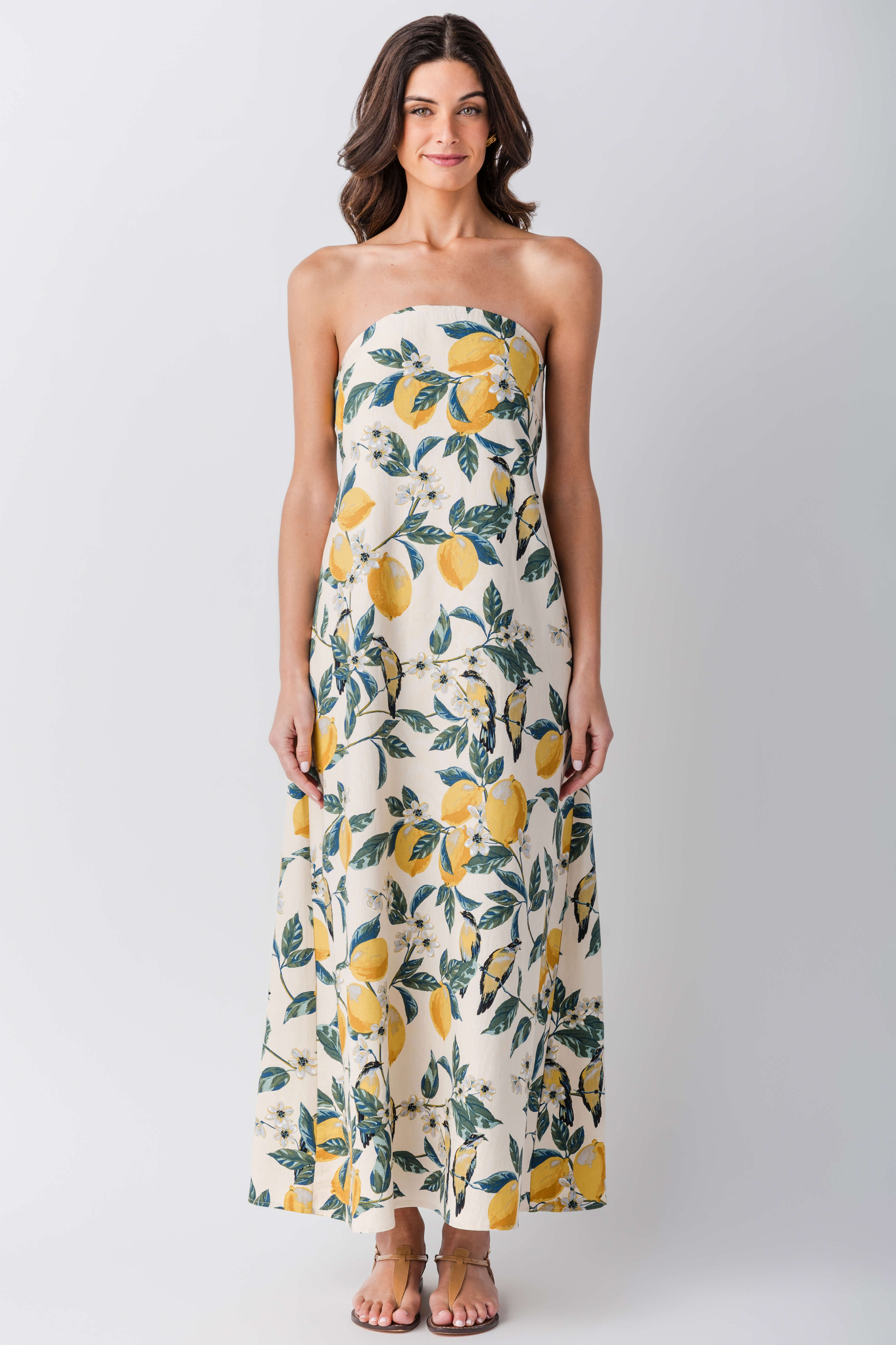 Dress Forum Vintage Lemonade Strapless Maxi Dress