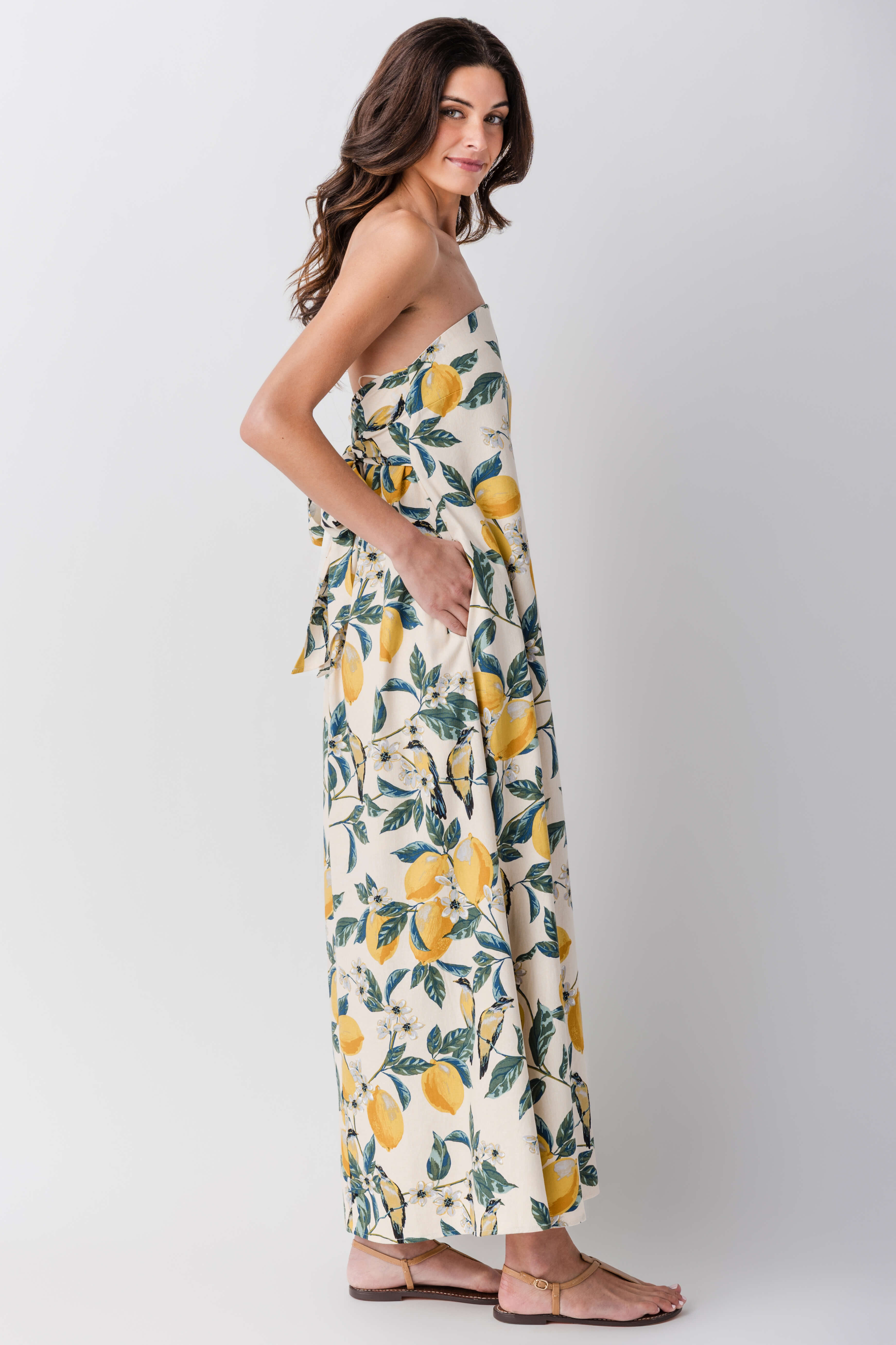 Dress Forum Vintage Lemonade Strapless Maxi Dress