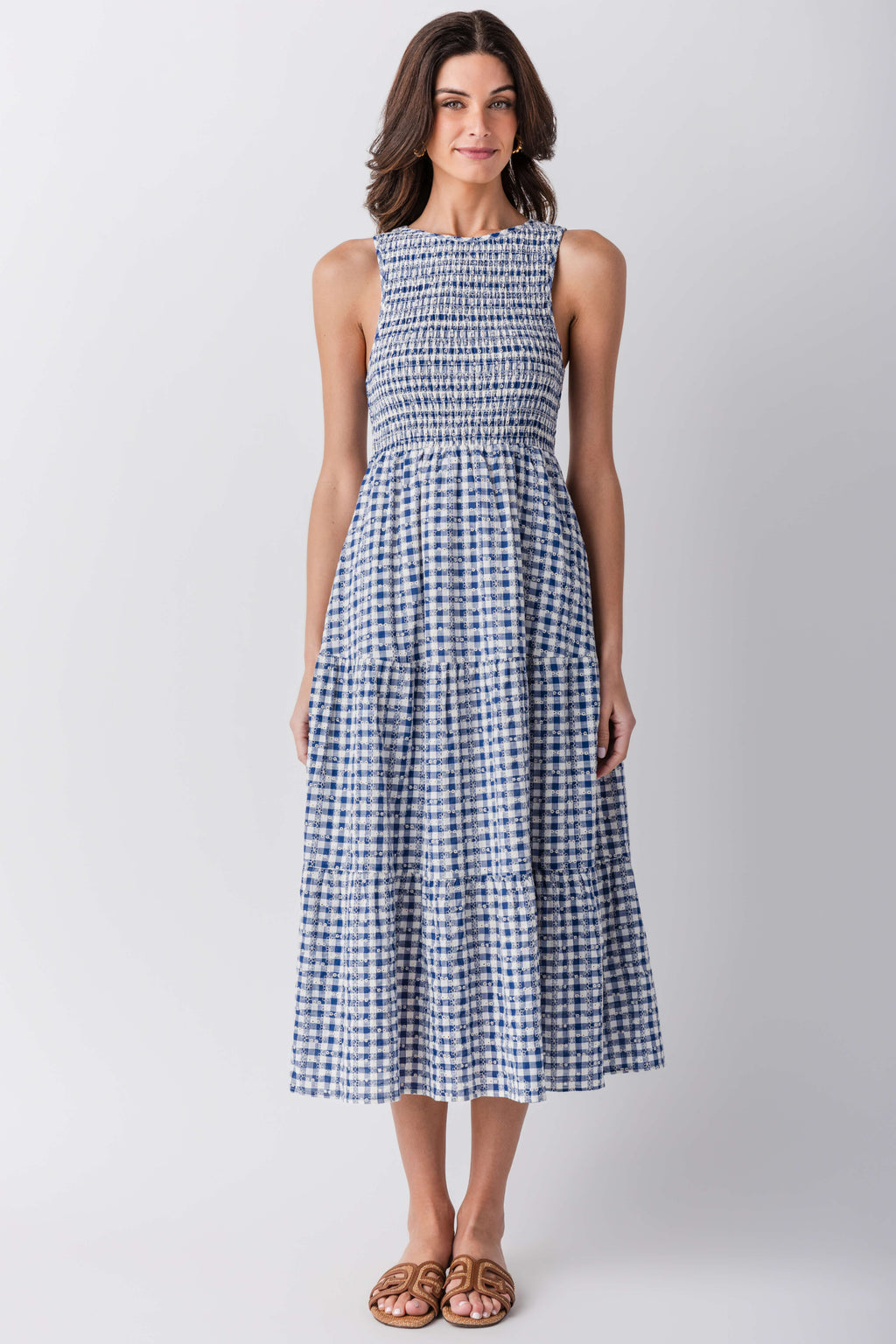 THML Bluebell Gingham Maxi Dress