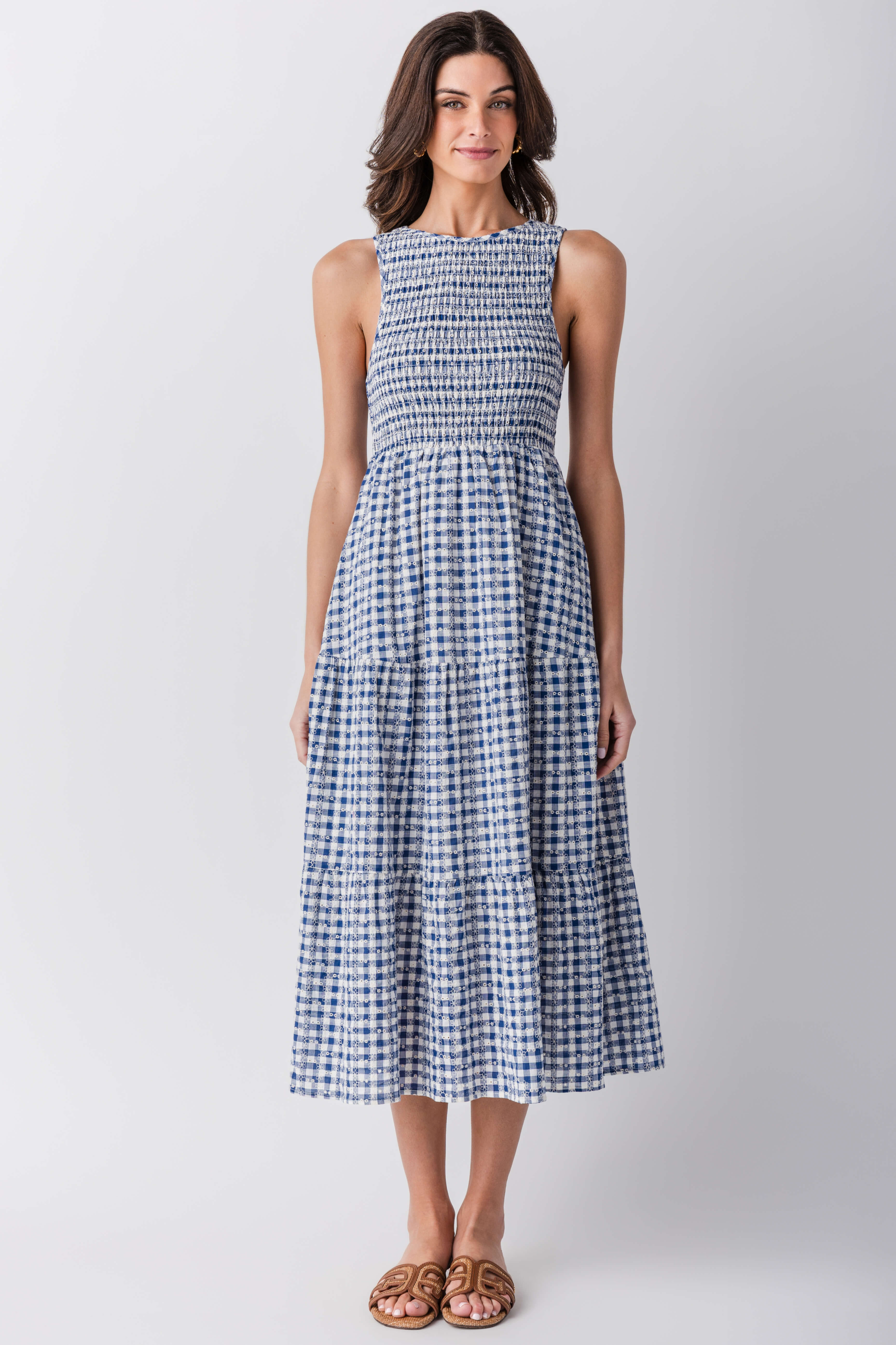 THML Bluebell Gingham Maxi Dress