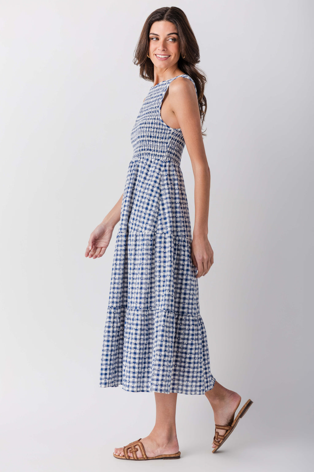 THML Bluebell Gingham Maxi Dress