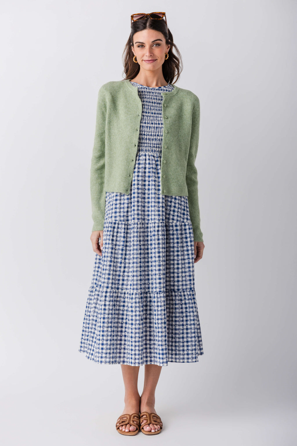 THML Bluebell Gingham Maxi Dress