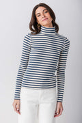 Trend Notes Striped Turtleneck Top