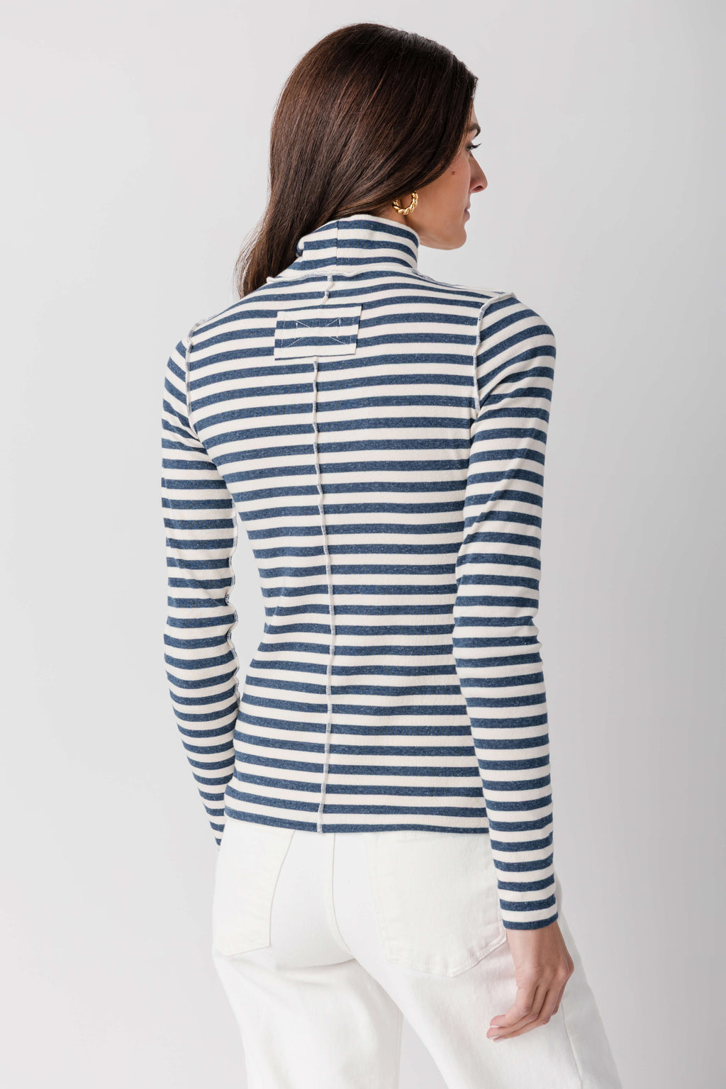 Trend Notes Striped Turtleneck Top