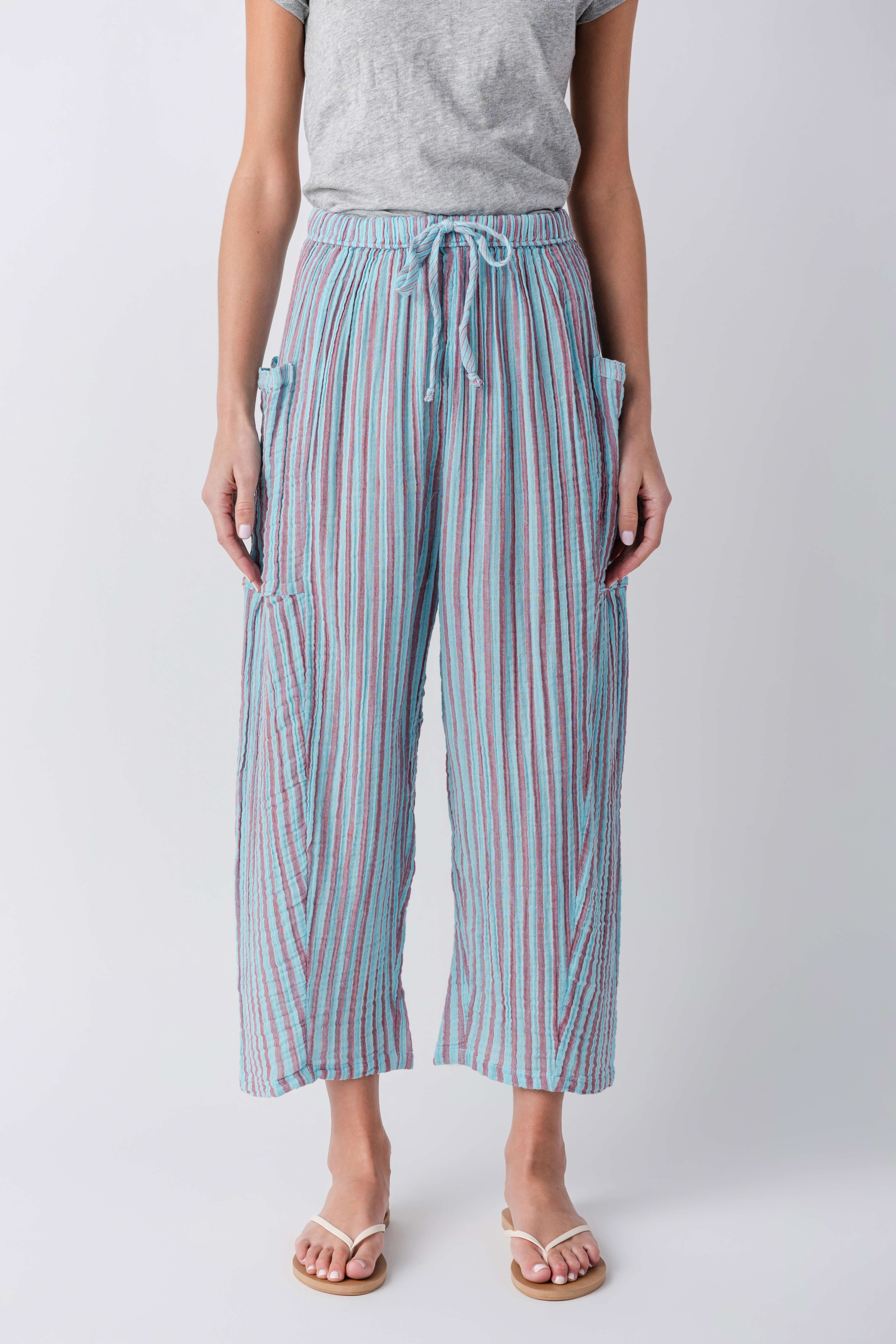 Free People Striped Quinn Pant