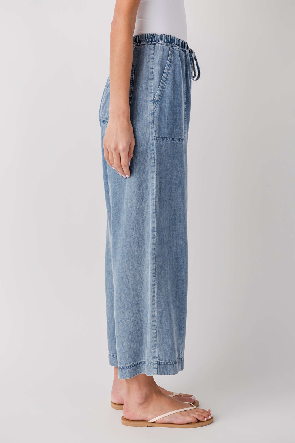 Mustard Seed Tencel Cropped Denim Pants
