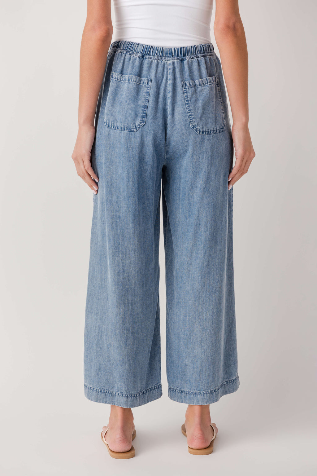 Mustard Seed Tencel Cropped Denim Pants