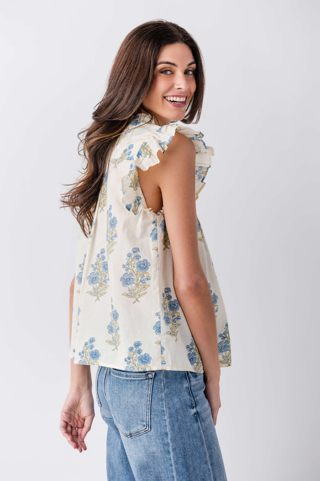 THML Block Print Button Up Top