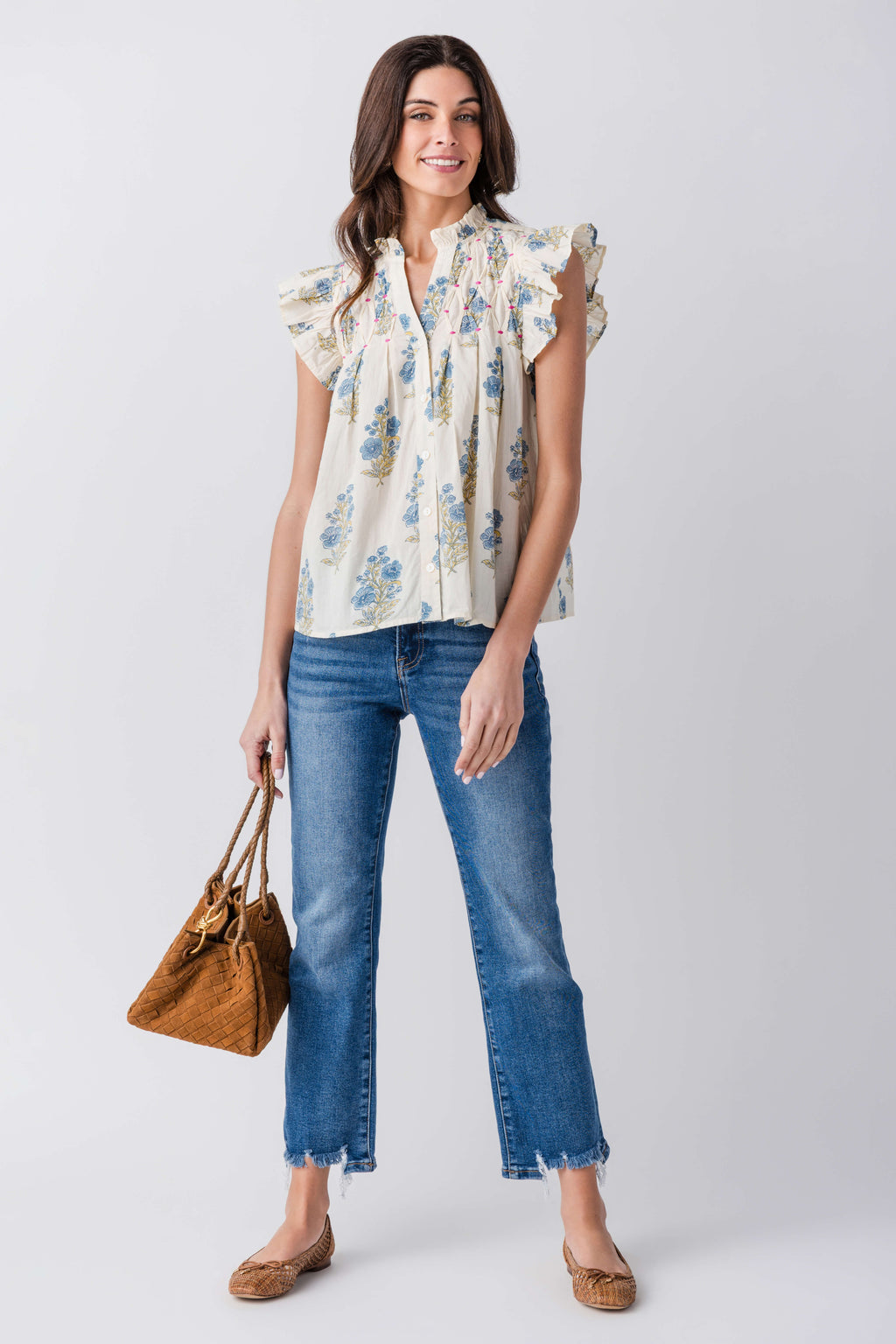 THML Block Print Button Up Top