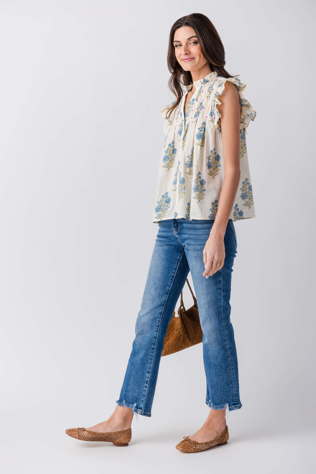 THML Block Print Button Up Top