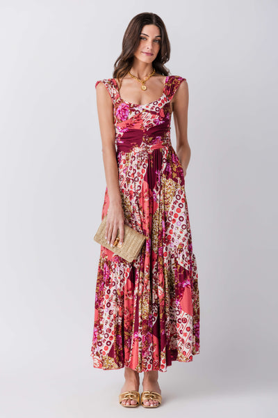 free people cha cha maxi dress Free People Sasha Maxi Dress M / Porcelain Combo