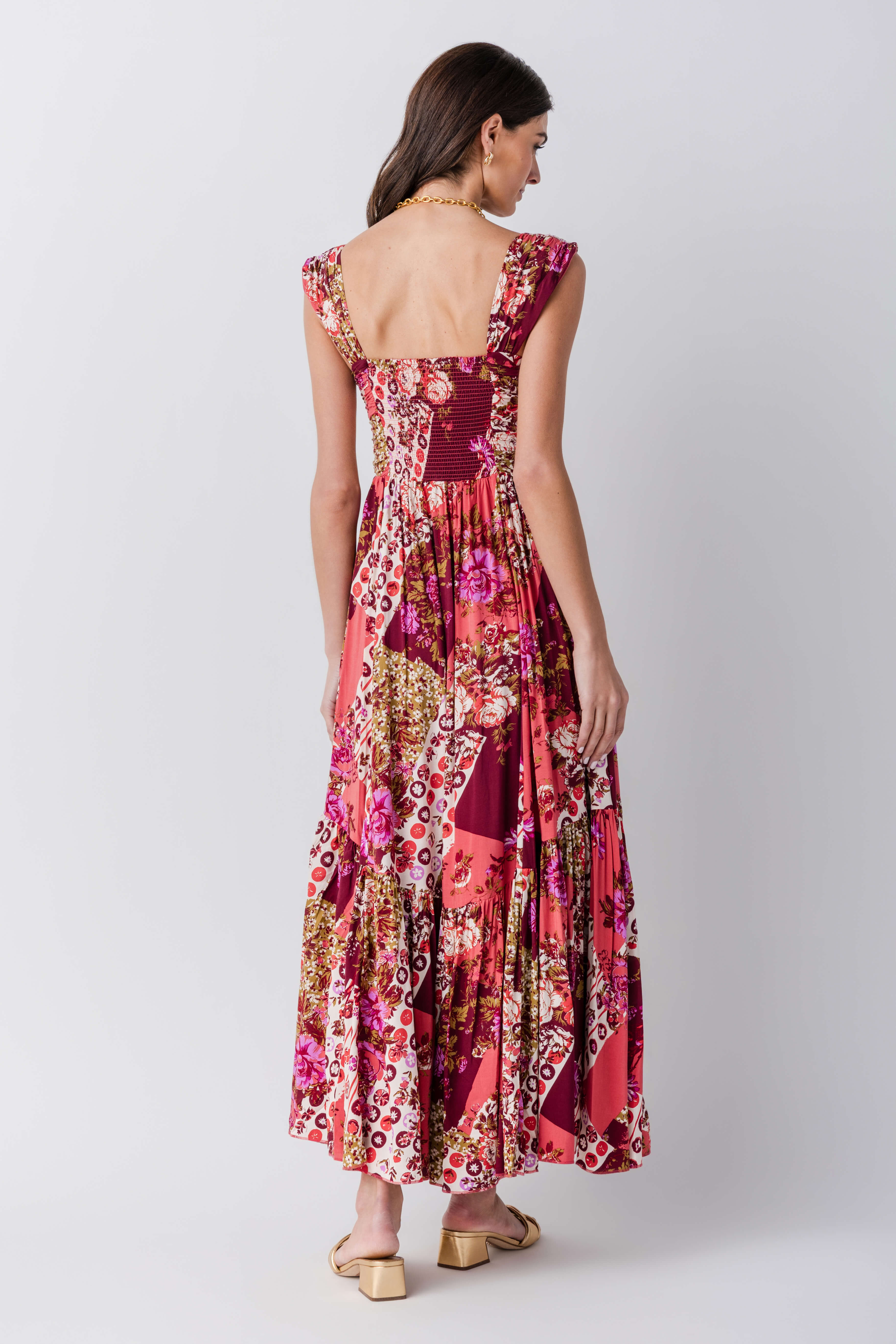 Free People Sasha Maxi Dress M / Porcelain Combo Free People Sasha Maxi Dress M / Porcelain Combo