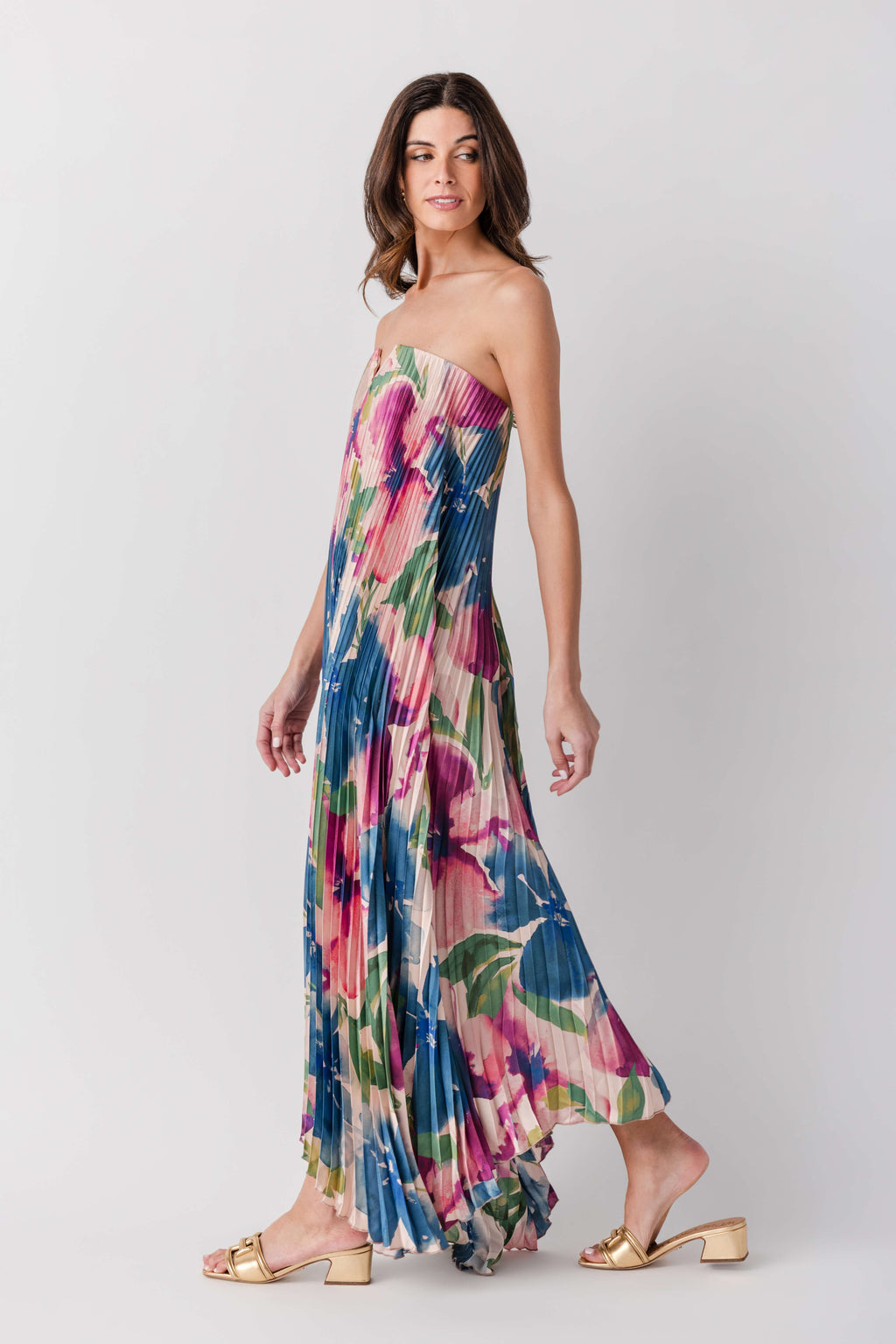 Dress Forum Meadowlark Pleated Maxi Column Dress