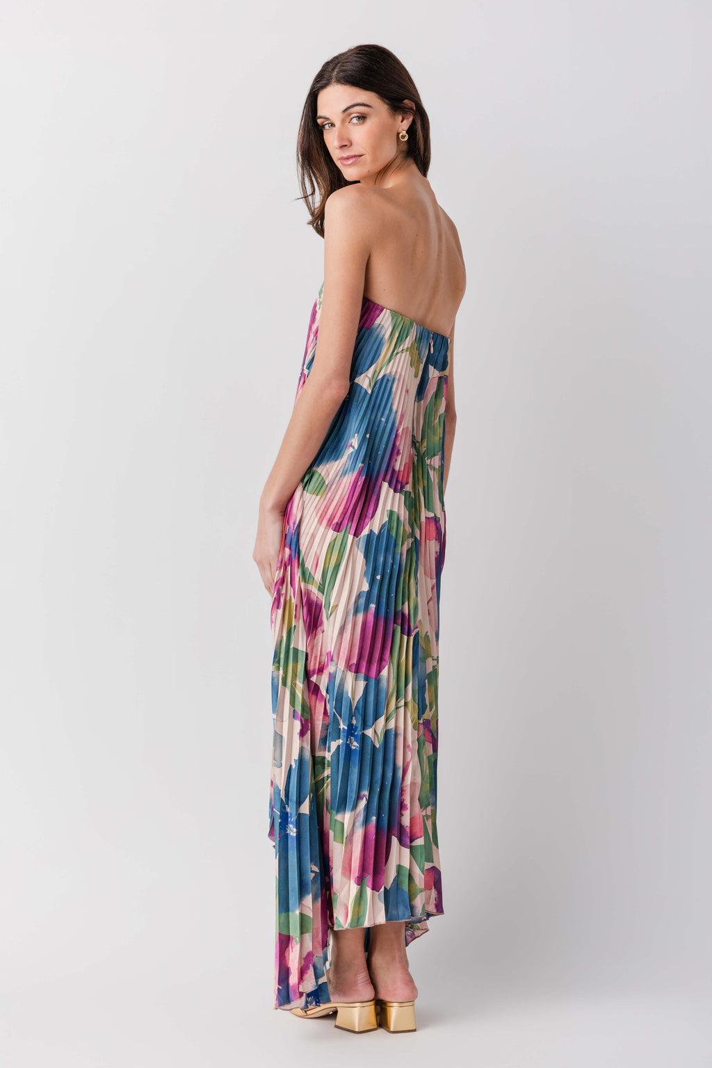 Dress Forum Meadowlark Pleated Maxi Column Dress