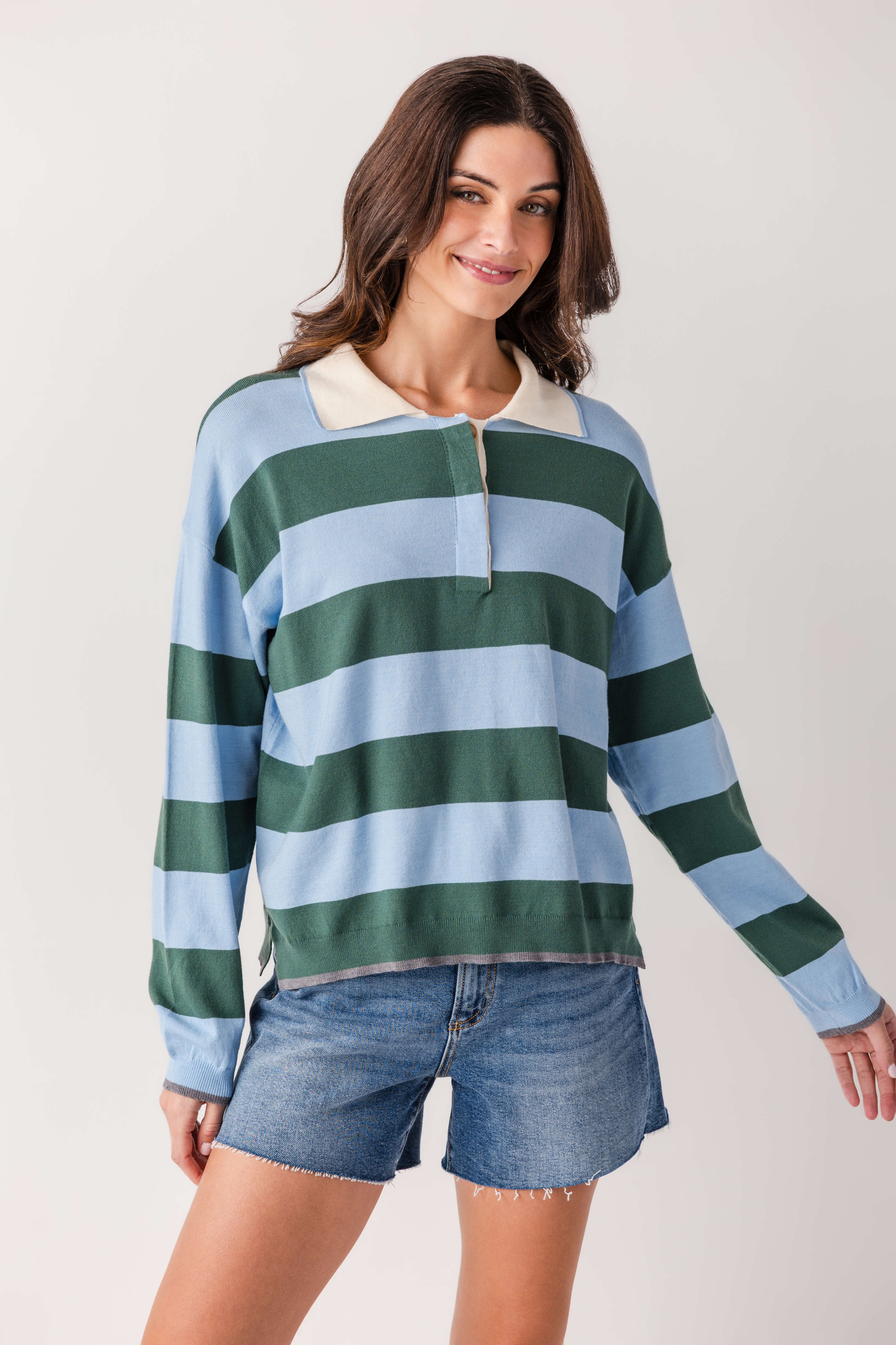 &Merci Striped Rugby Sweater
