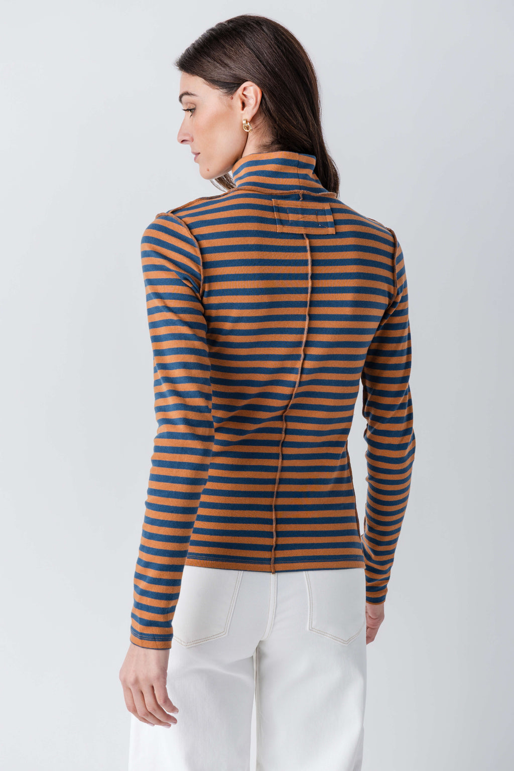 Trend Notes Striped Turtleneck Top