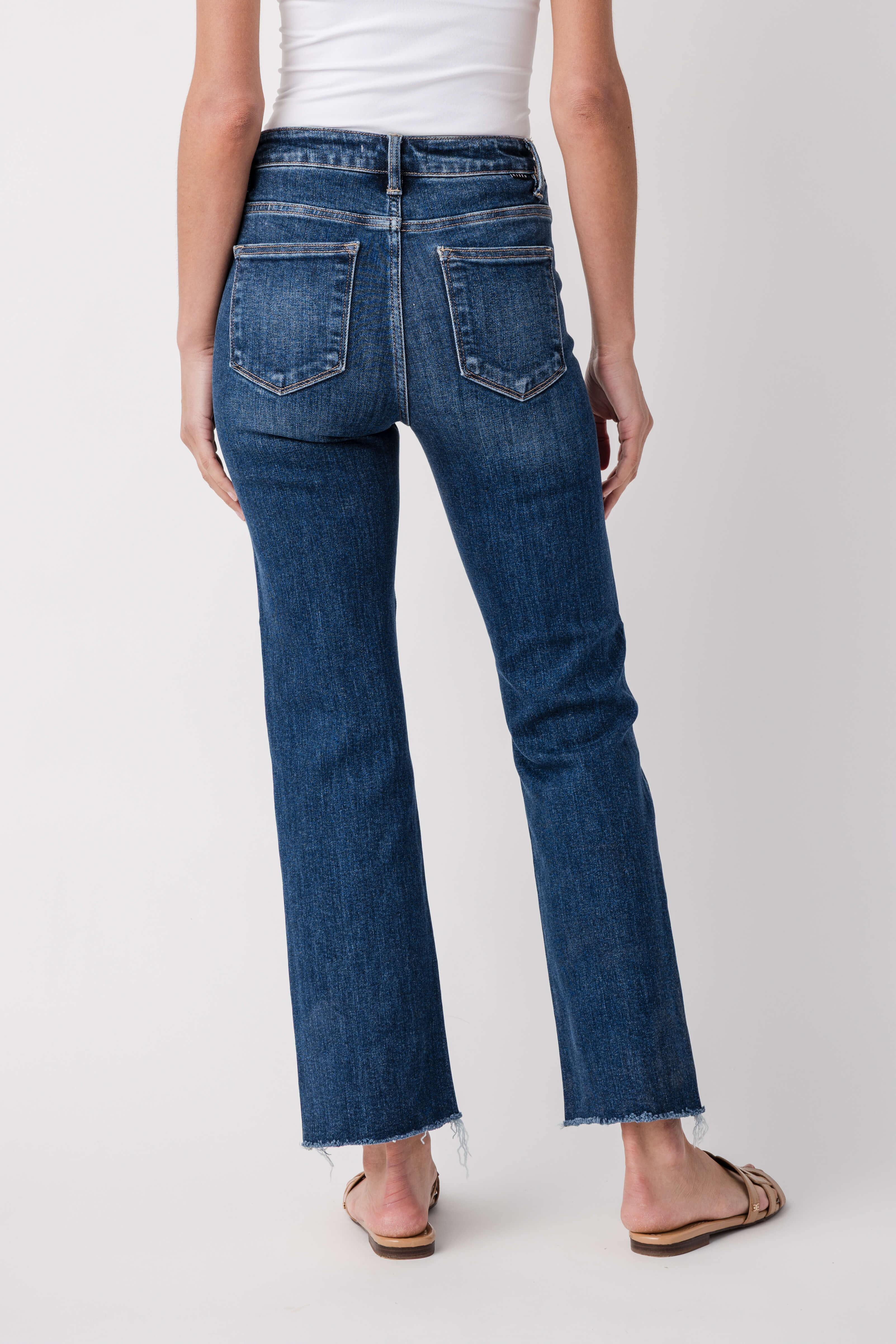 Risen Riley High Rise Crop Straight Jeans