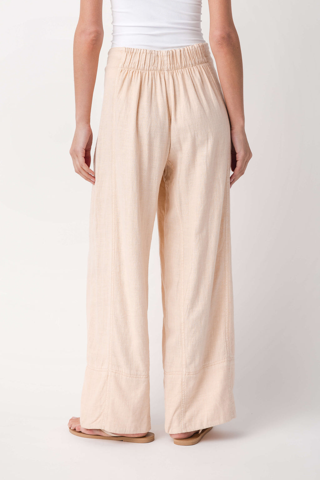 Free People Days End Linen Pull On Pant