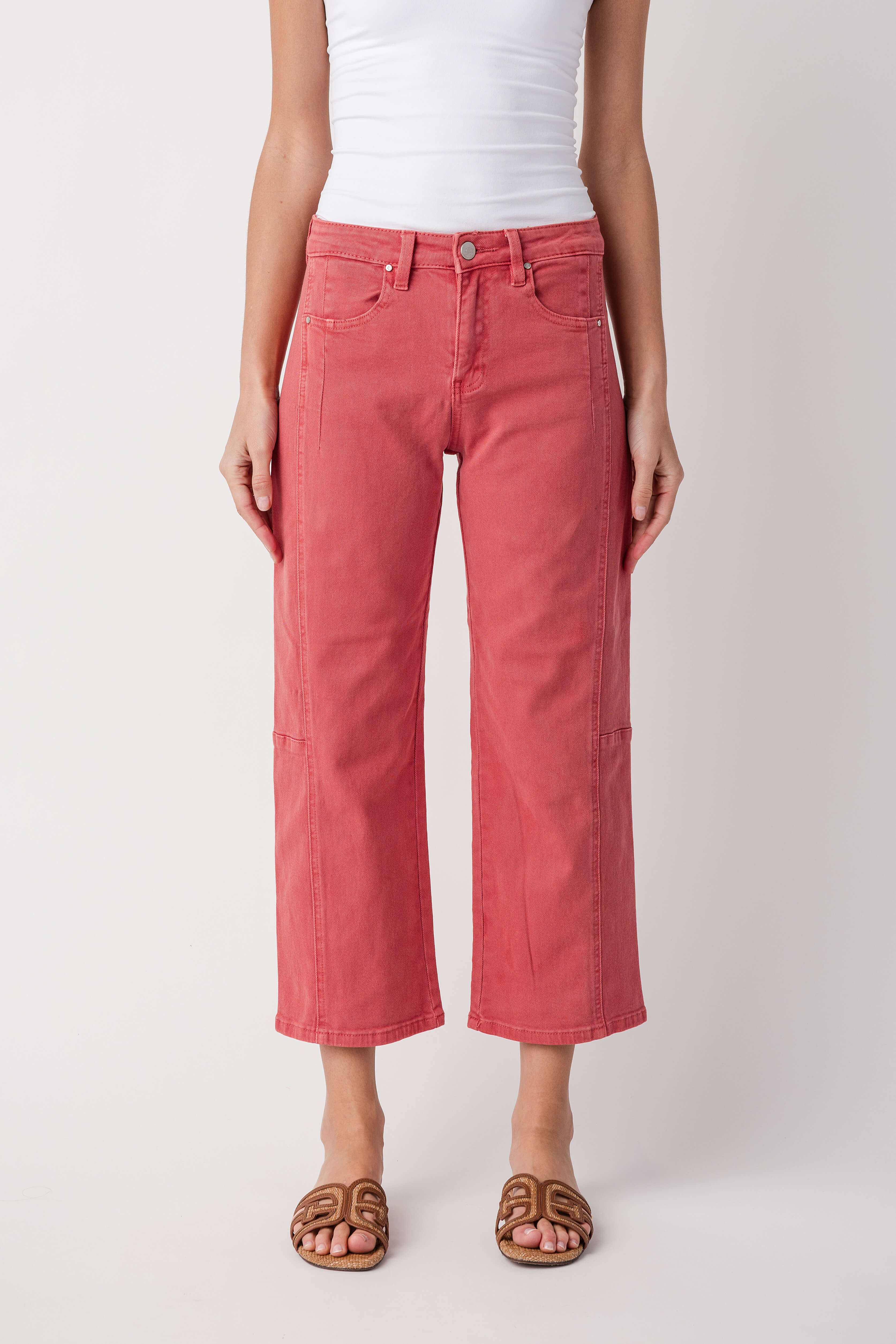 Risen Poppy High Rise Crop Baby Barrel Jeans