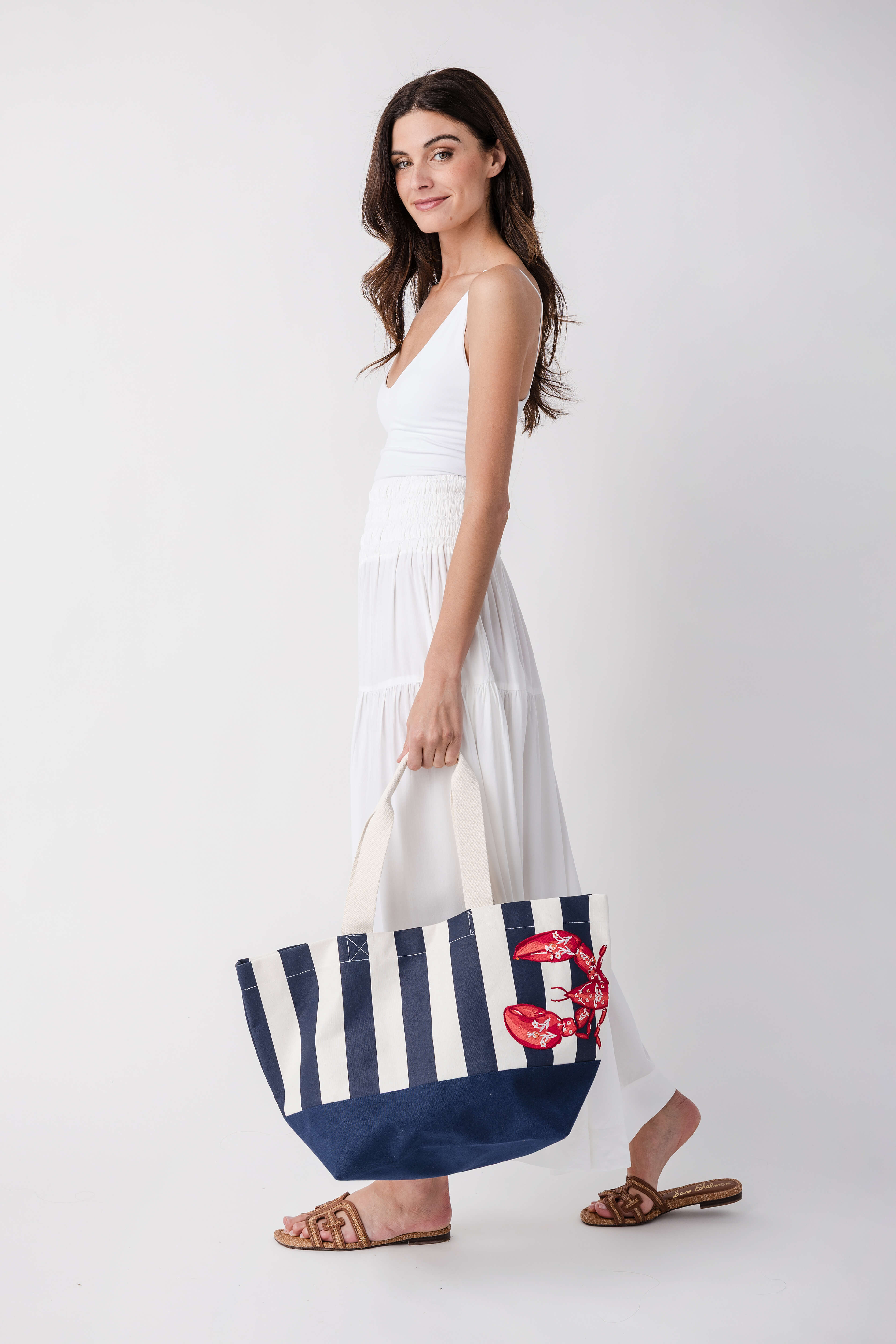 Shiraleah Lobster Striped Tote