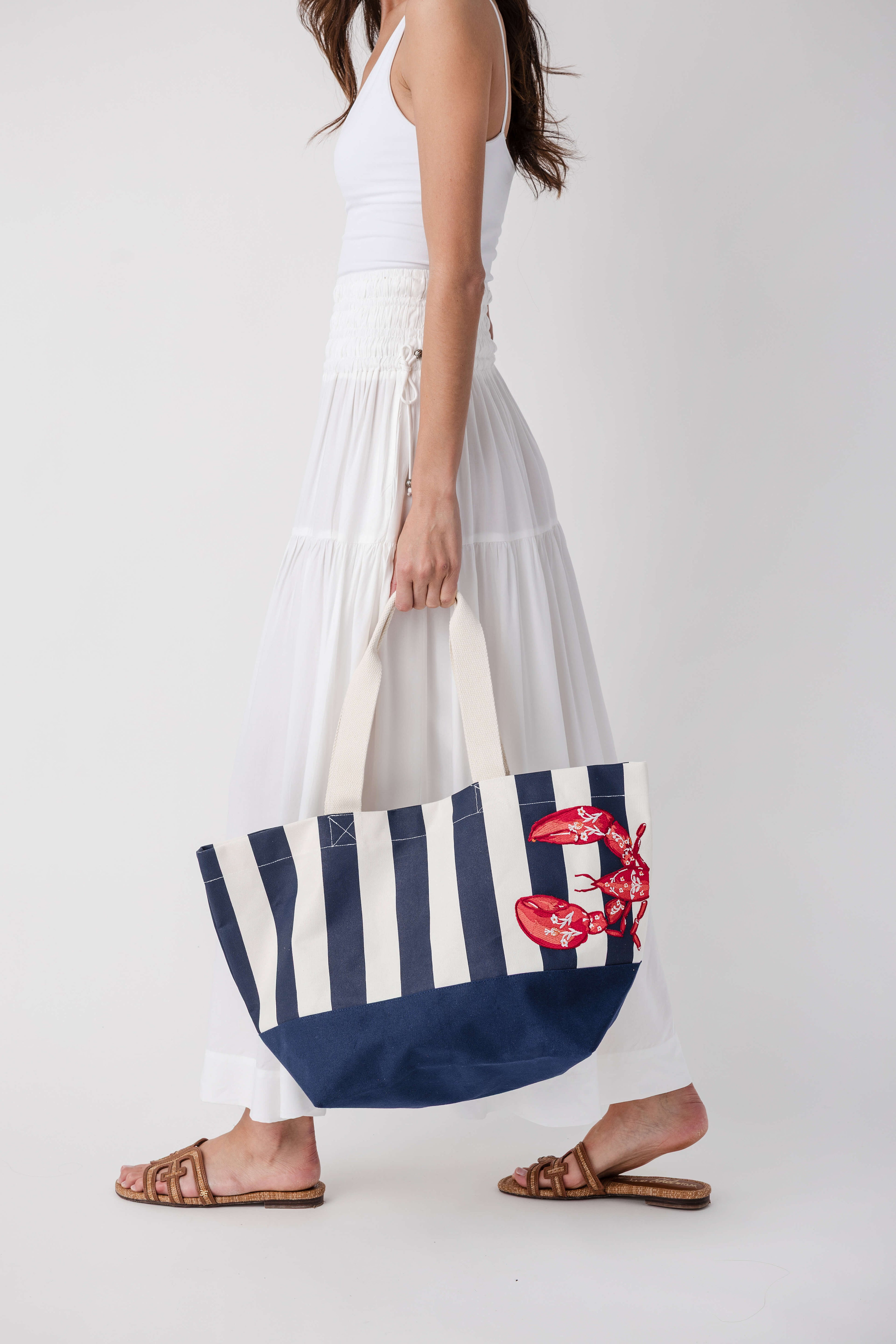 Shiraleah Lobster Striped Tote