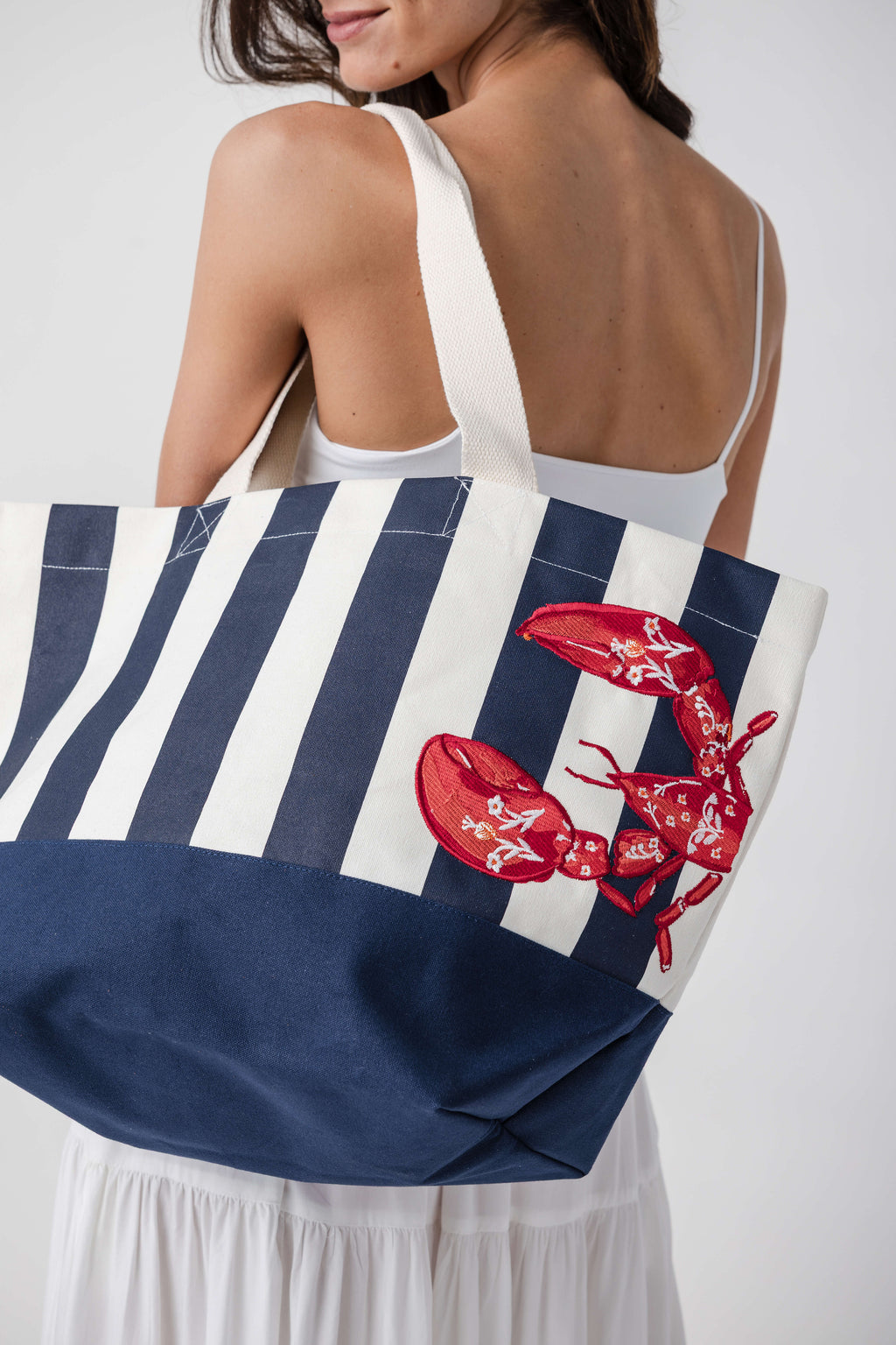Shiraleah Lobster Striped Tote