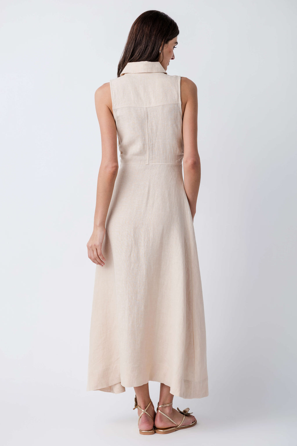 Olivaceous Aimme Linen Maxi Dress