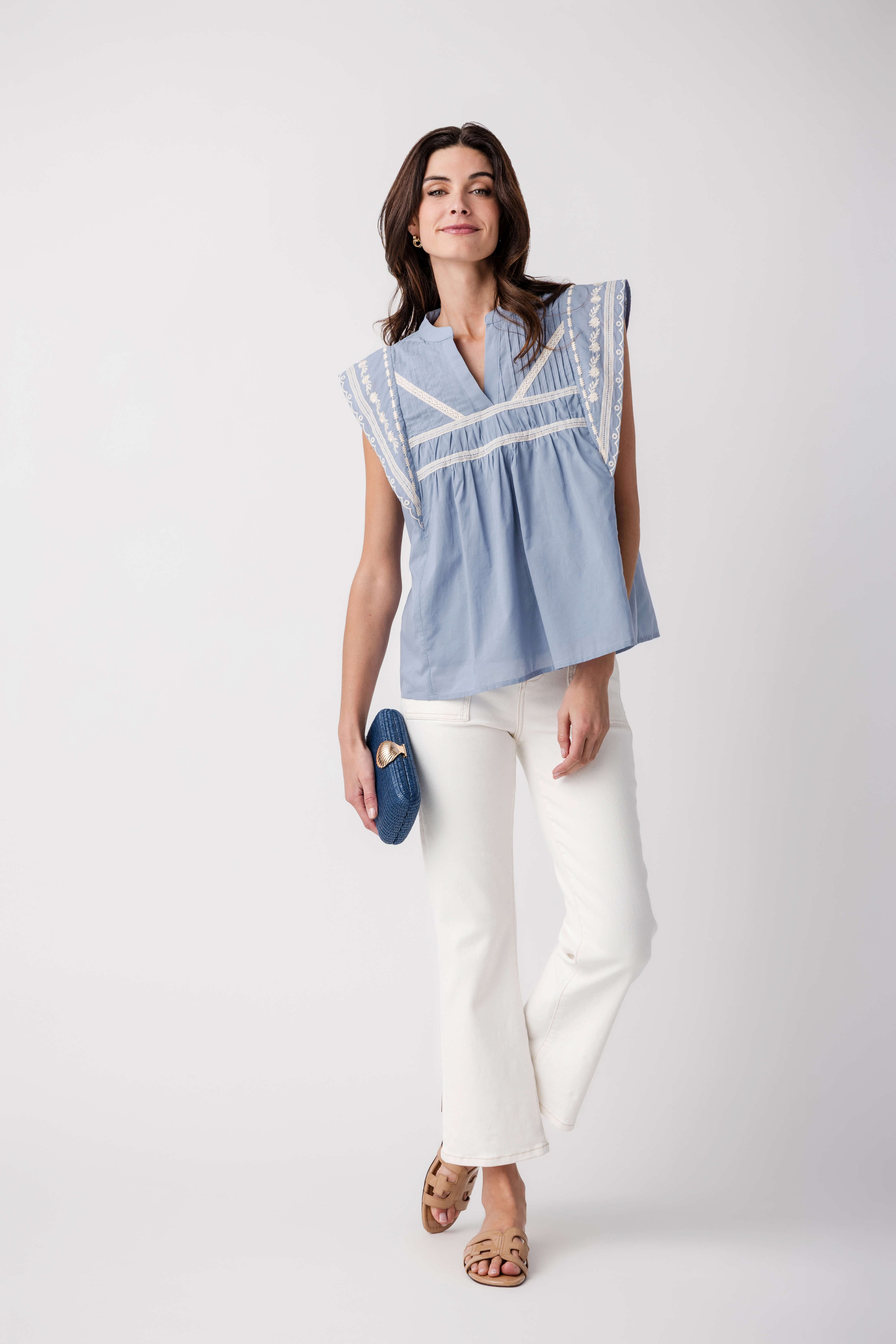 Fate Embroidered Trim Top