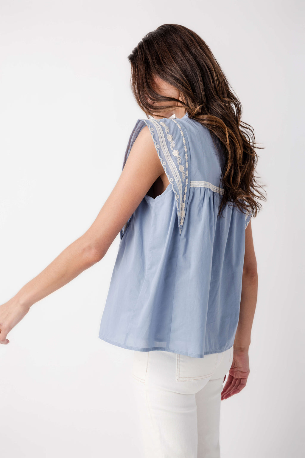 Fate Embroidered Trim Top