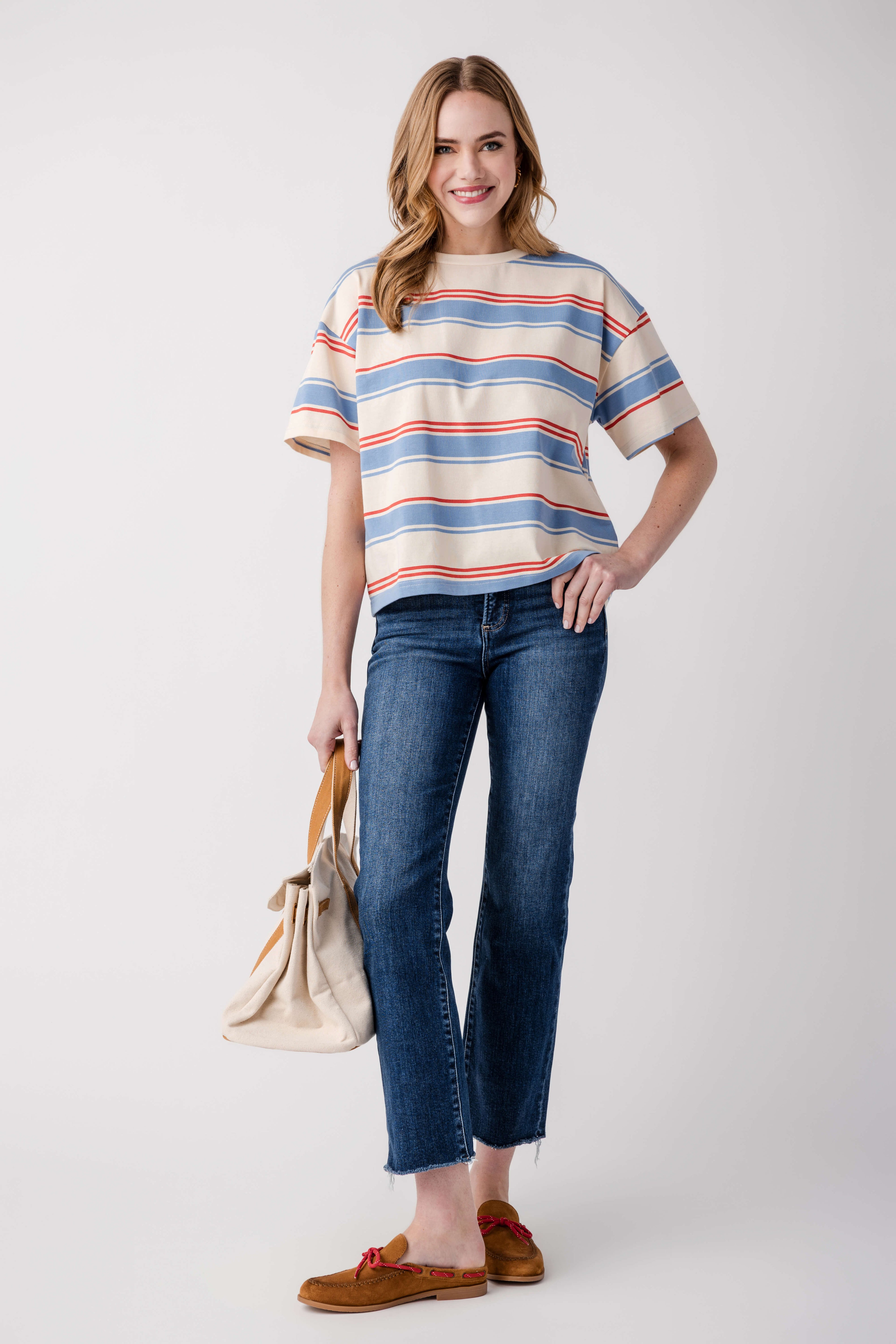 Risen Riley High Rise Crop Straight Jeans