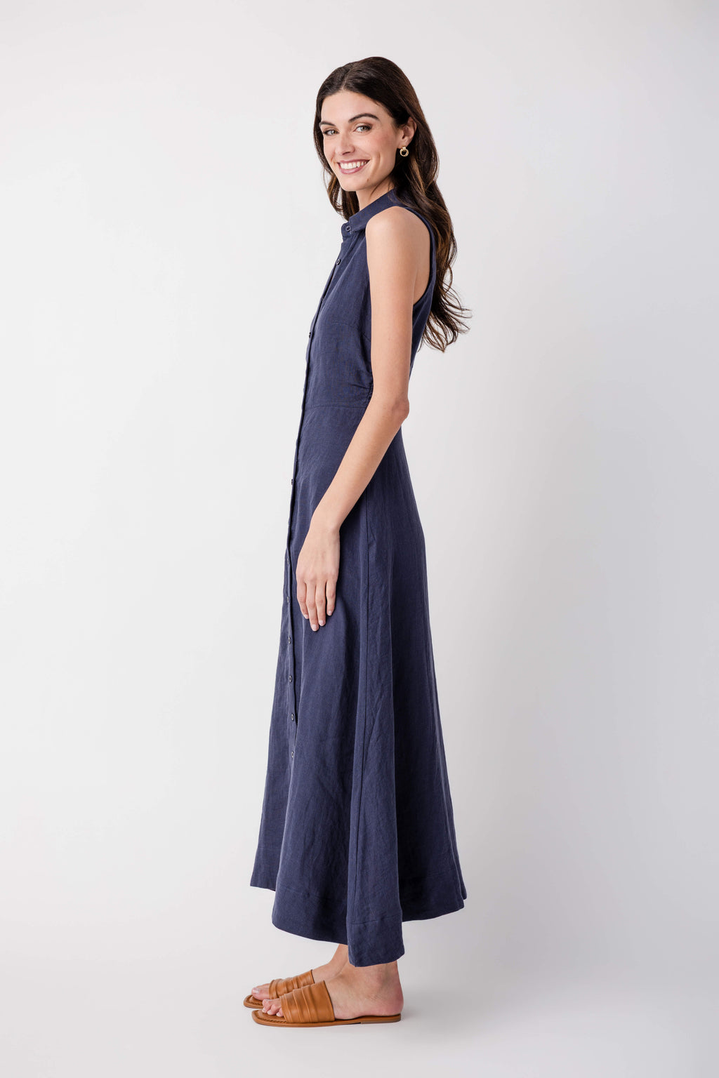Olivaceous Aimme Linen Maxi Dress