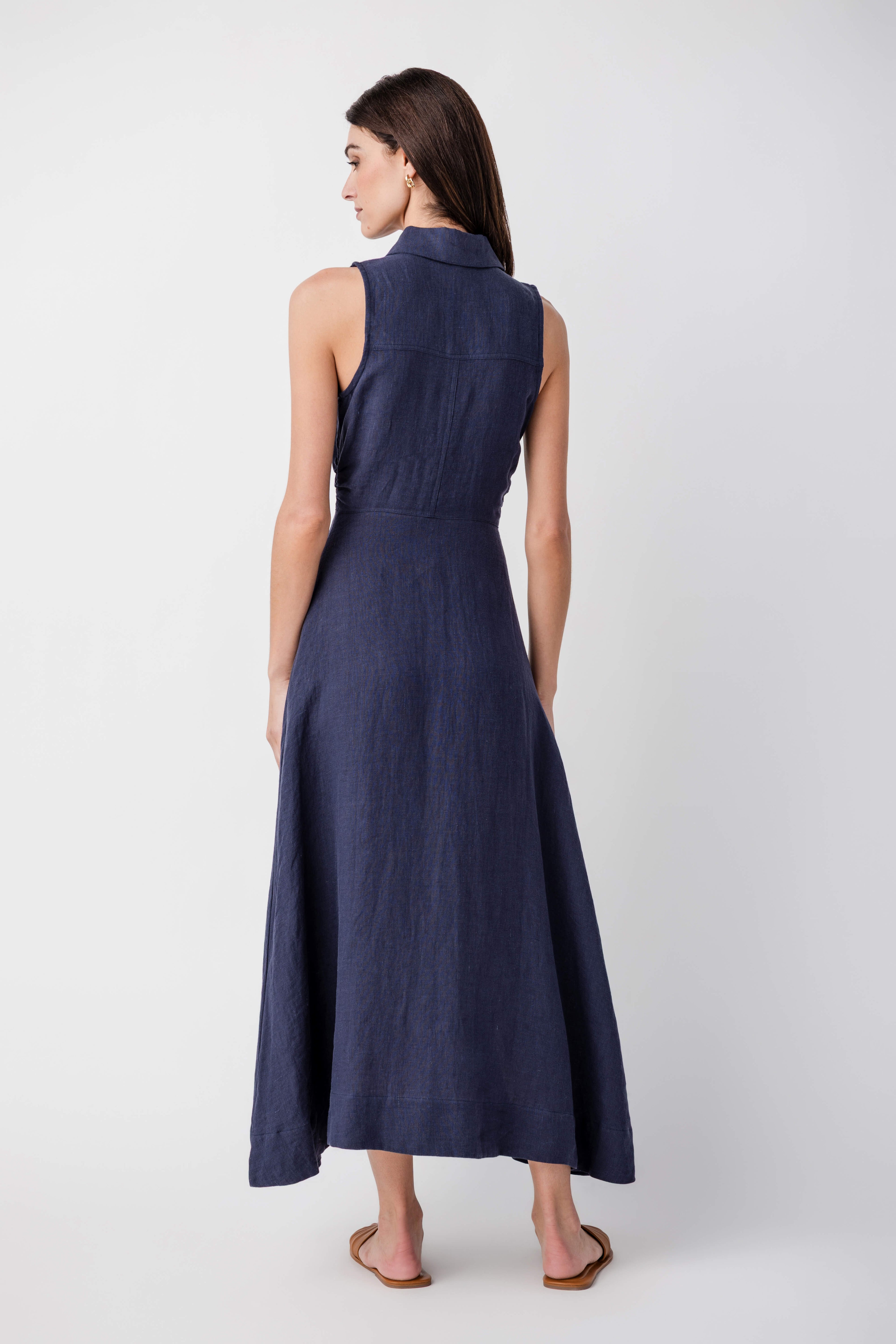 Olivaceous Aimme Linen Maxi Dress