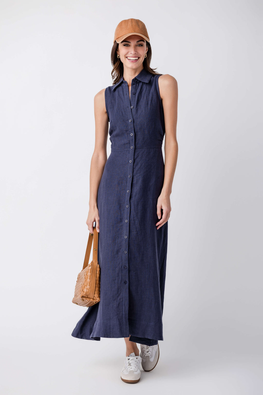 Olivaceous Aimme Linen Maxi Dress